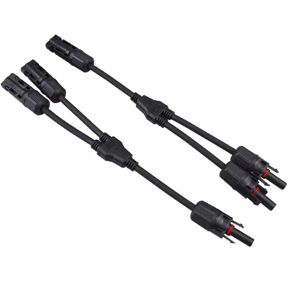 1 Paar Professionell Solarstecker, Solar Y Abzweigverbinder Y Branch Connector, Photovoltaik Steckverbinder Parallelverbinder für Solarpanel