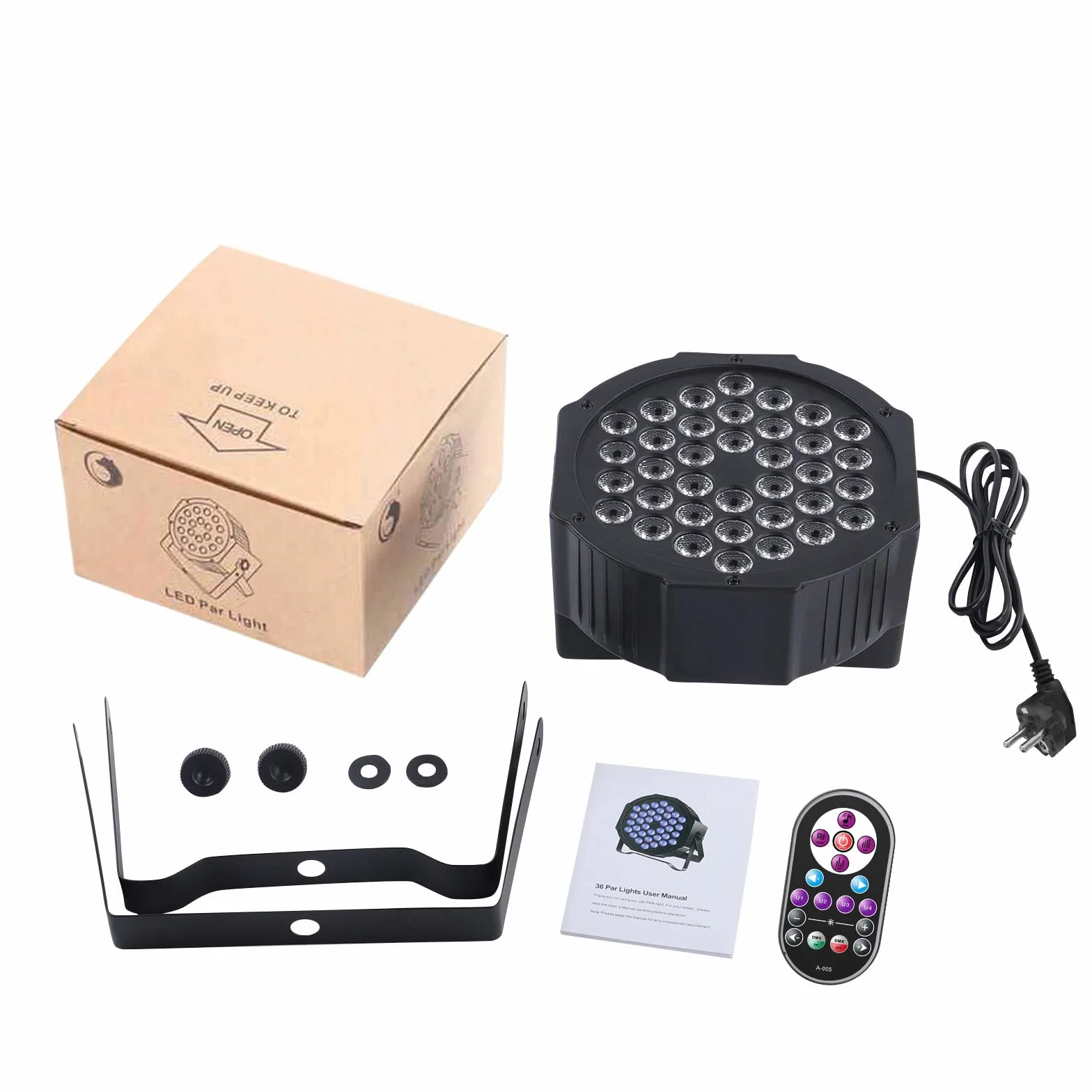 Czarne światło LED 72 W 36 LED Lampa imprezowa z pilotem i sterowaniem DMX Glow w ciemnym świetle scenicznym dla DJ Disco Boże Narodzenie Oświetlenie sceniczne