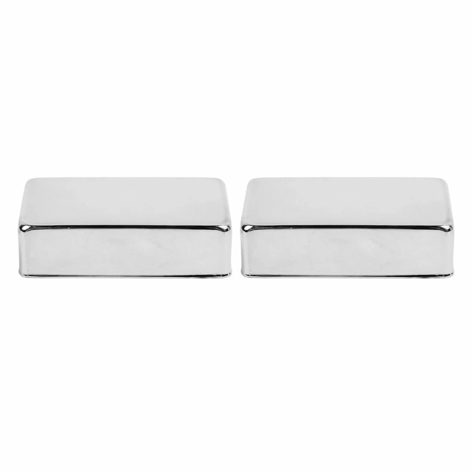 Brass Humbucker Pickup Covers | Sealed Design Blocks Particles/Interference | Dual Coil Electric Guitar Pickup Cover | Easy Installation for Many Guitars (Srebrny)