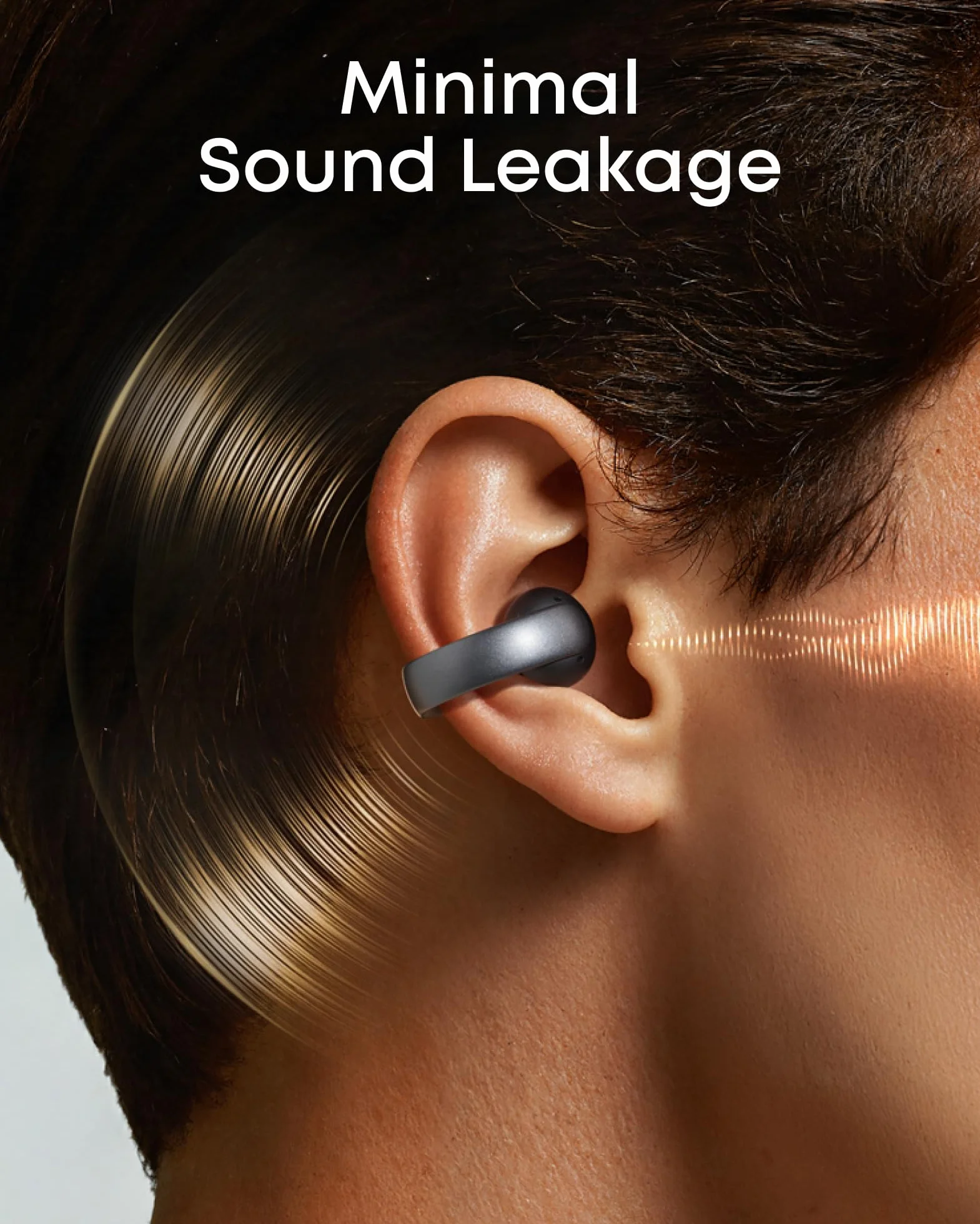 soundcore AeroClip by Anker, słuchawki z otwartym uchem, słuchawki z klipsem, komfort adaptacyjny, wyraźne połączenia z 4 mikrofonami i sztuczną inteligencją, stabilne dopasowanie, sterowniki 13 mm