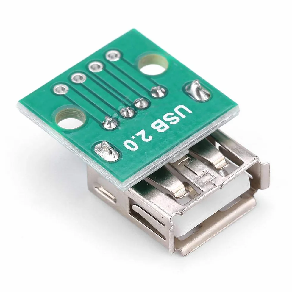 10 stücke USB zu DIP Adapter 2,54mm Pitch Typ A Buchse Breakout Board PCB Konverter Modul