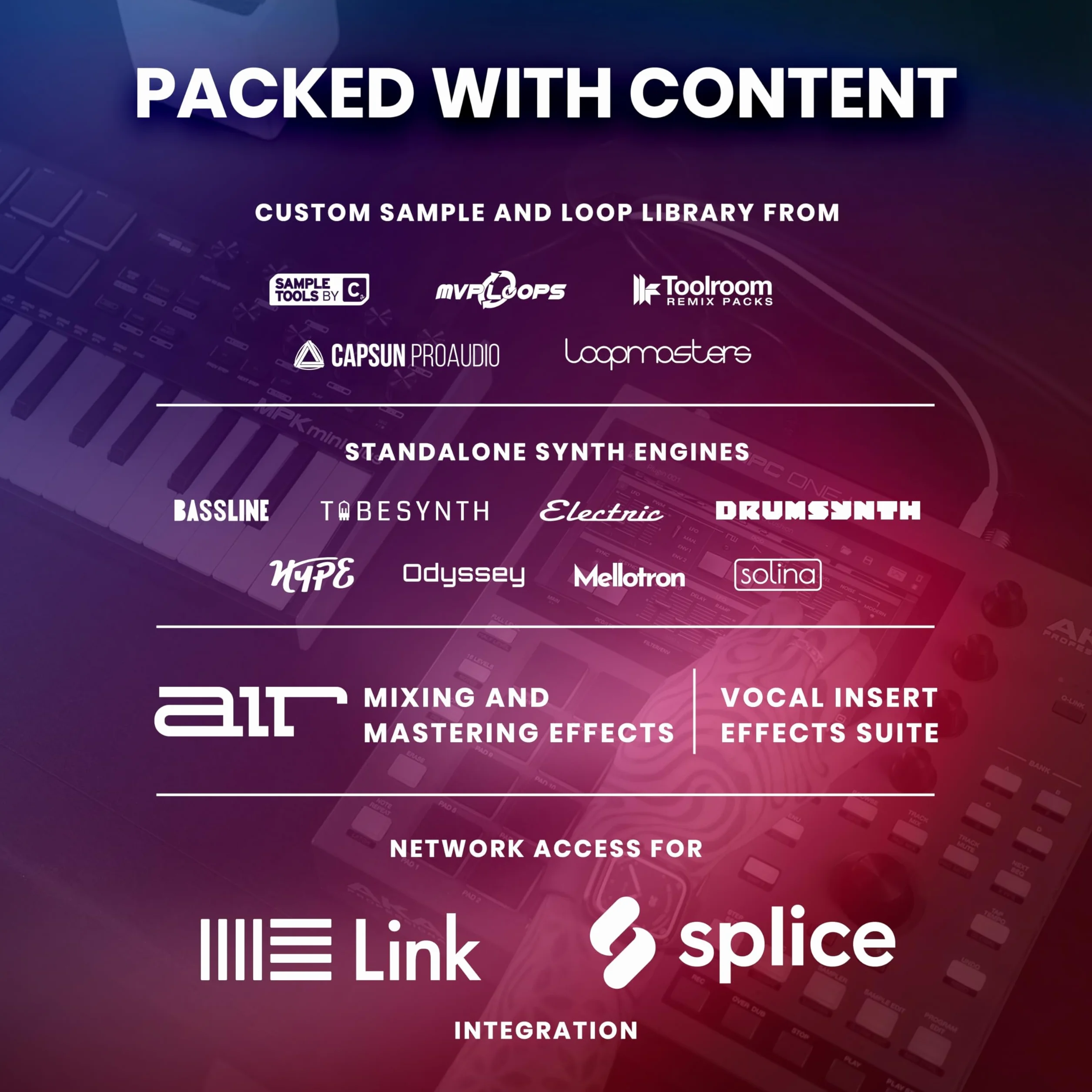 Akai Professional MPC One+ samodzielny automat perkusyjny, beat maker i kontroler MIDI z WiFi, Bluetooth, padami perkusyjnymi, ekranem dotykowym i integracją z Native Instruments