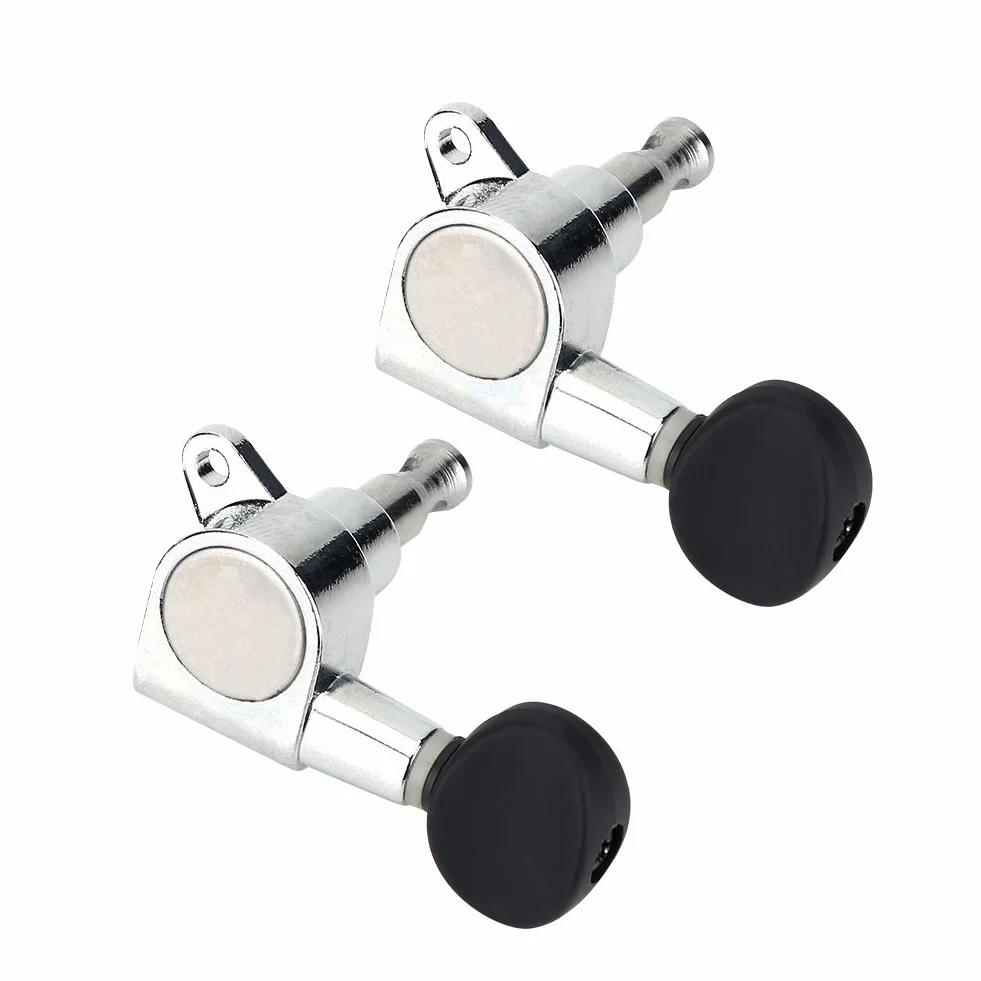 Dilwe Tunery ukulele, 2R 2L zamknięte stop aluminium ukulele do tuningu śledzi maszynowych z akcesoriami instalacyjnymi