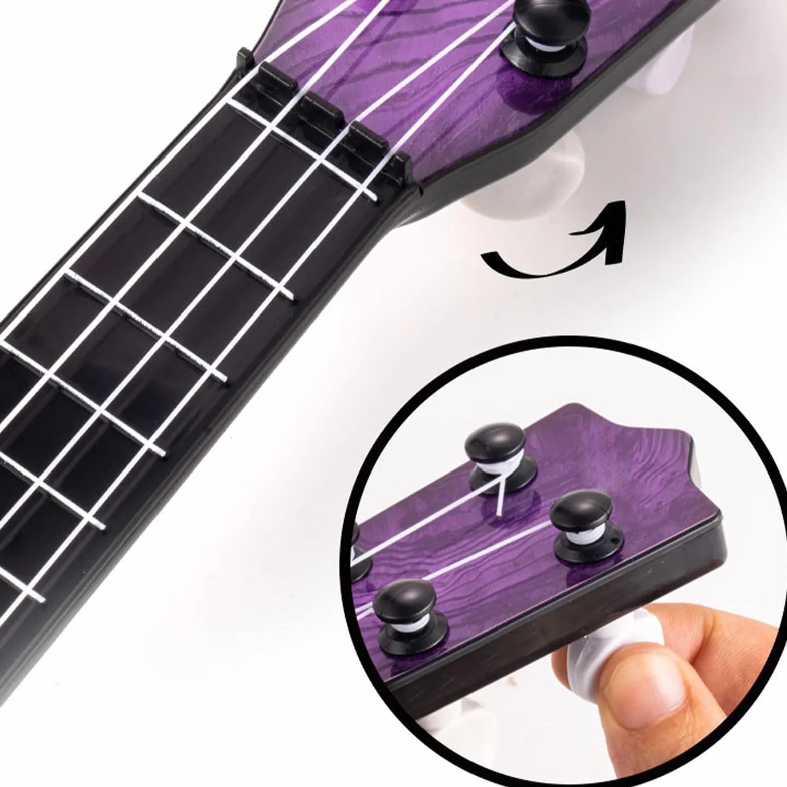 Ukulele dla dzieci, 4-strunowy instrument muzyczny, ukulele edukacyjne dla dzieci z ciałem, ukulele dla dzieci z gładkimi strunami, instrumenty muzyczne, do przedszkola, klasy