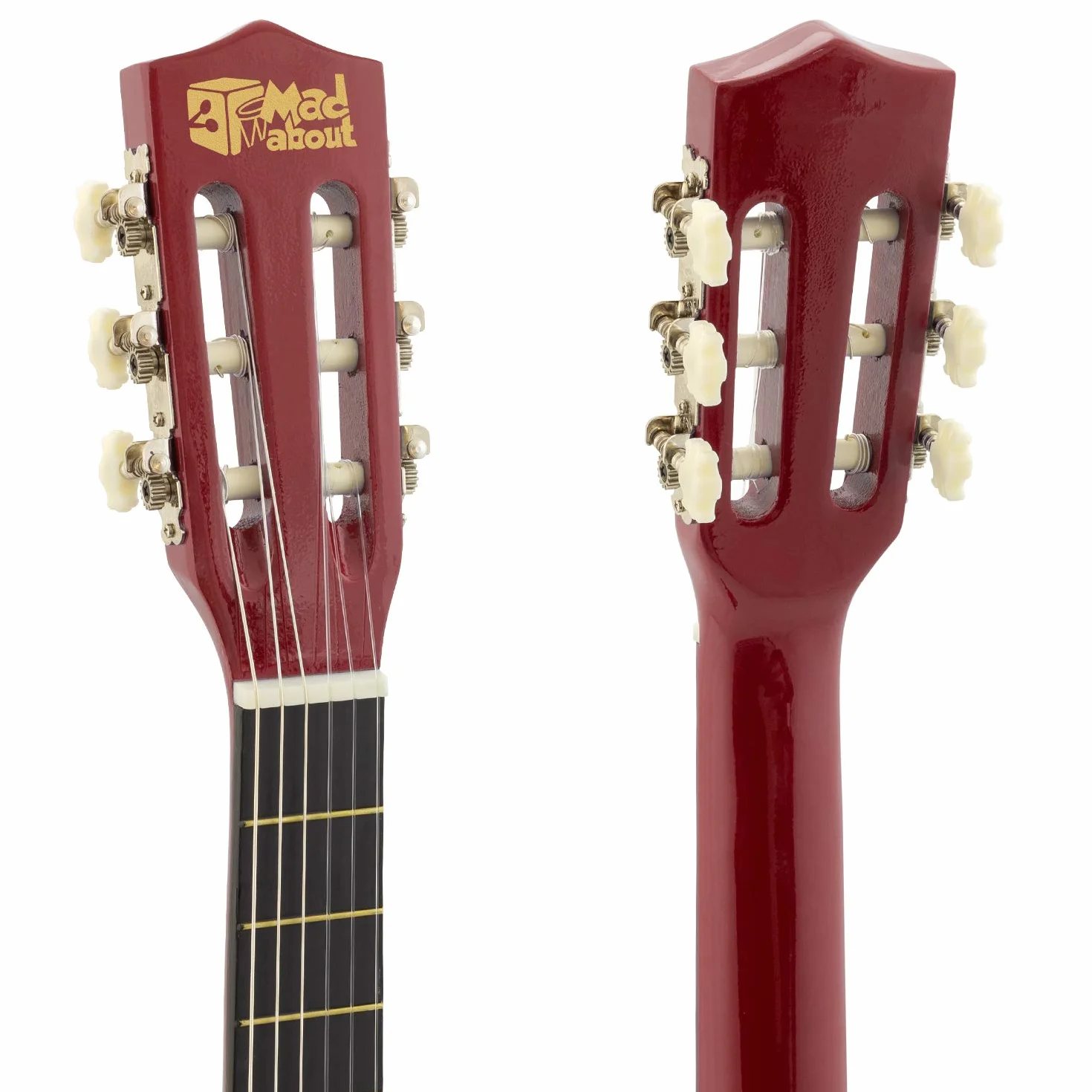 Mad About MA-CG05 gitara klasyczna 1/4 czerwona z torbą paskiem kostką strunami