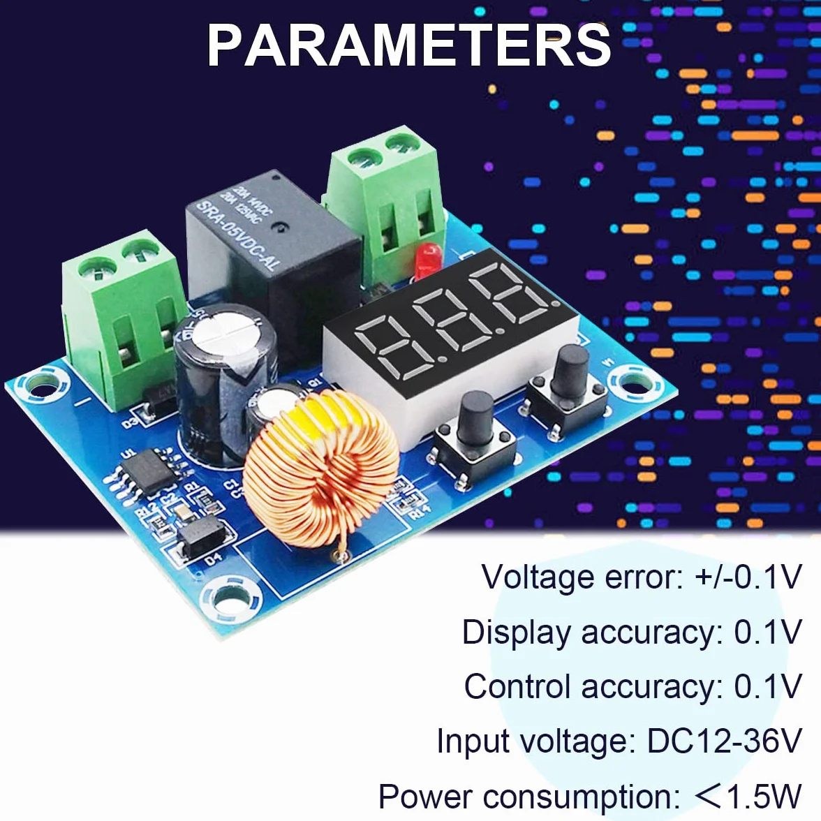 Moduł odłączania akumulatora niskiego napięcia, 2 sztuki XH-M609 czujnik baterii DC 12 V-36 V z cyfrowym wyświetlaczem, moduł ochrony przed napięciem do akumulatorów ołowiowo-kwasowo-litowych