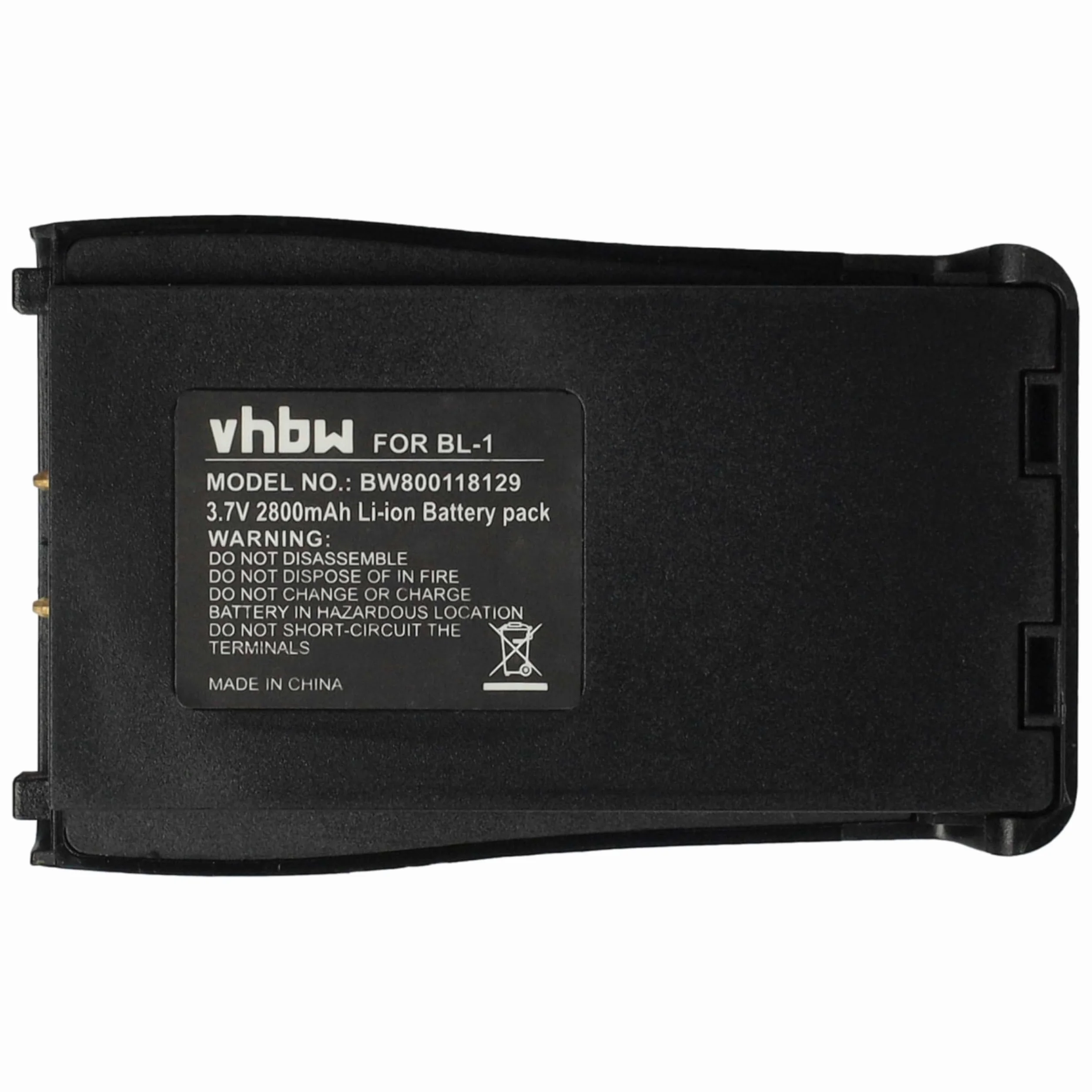 vhbw 5 x akumulator kompatybilny z Baofeng H777, BF-666S, BF-777S, BF-888S, krótkofalówka (2800 mAh, 3,7 V, litowo-jonowa)