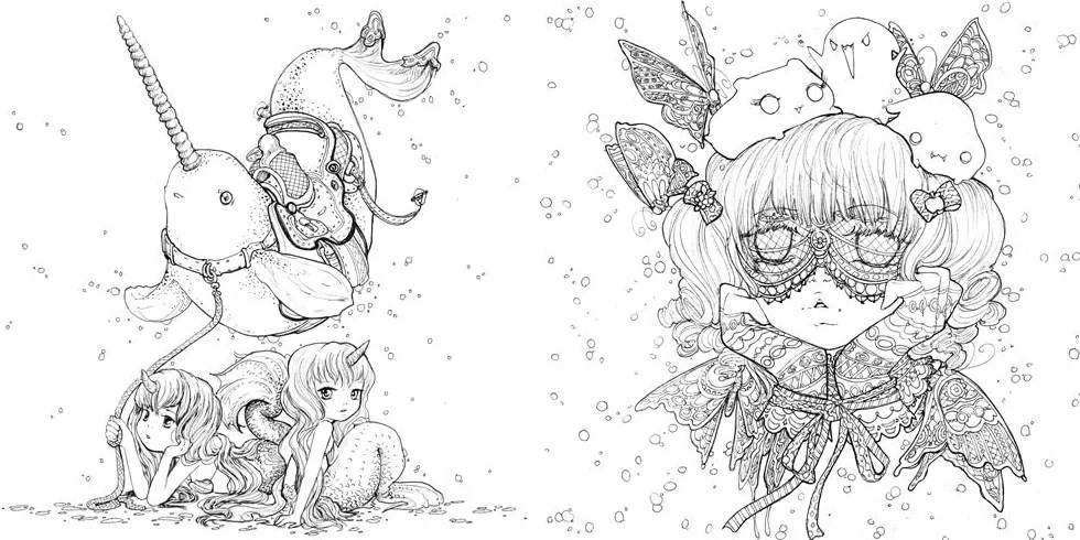 Best of Pop Manga Coloring Book