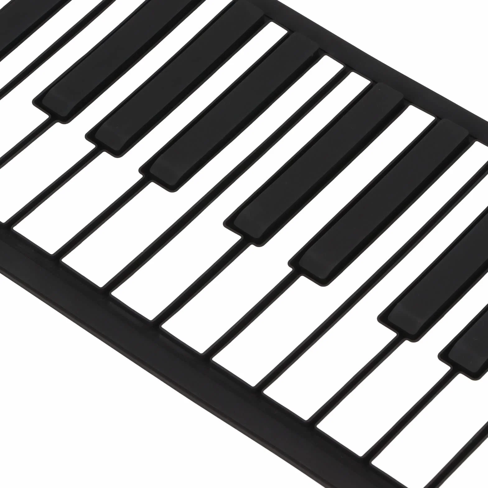 88 Klawiszy Zwijana Klawiatura Fortepianowa, 28 Tonów 128 Rytmów 14 Utworów Demonstracyjnych, Cyfrowy Wyświetlacz LED z Funkcją MIDI Bluetooth, Składany Przenośny Pianino Elektryczne(Czarny)