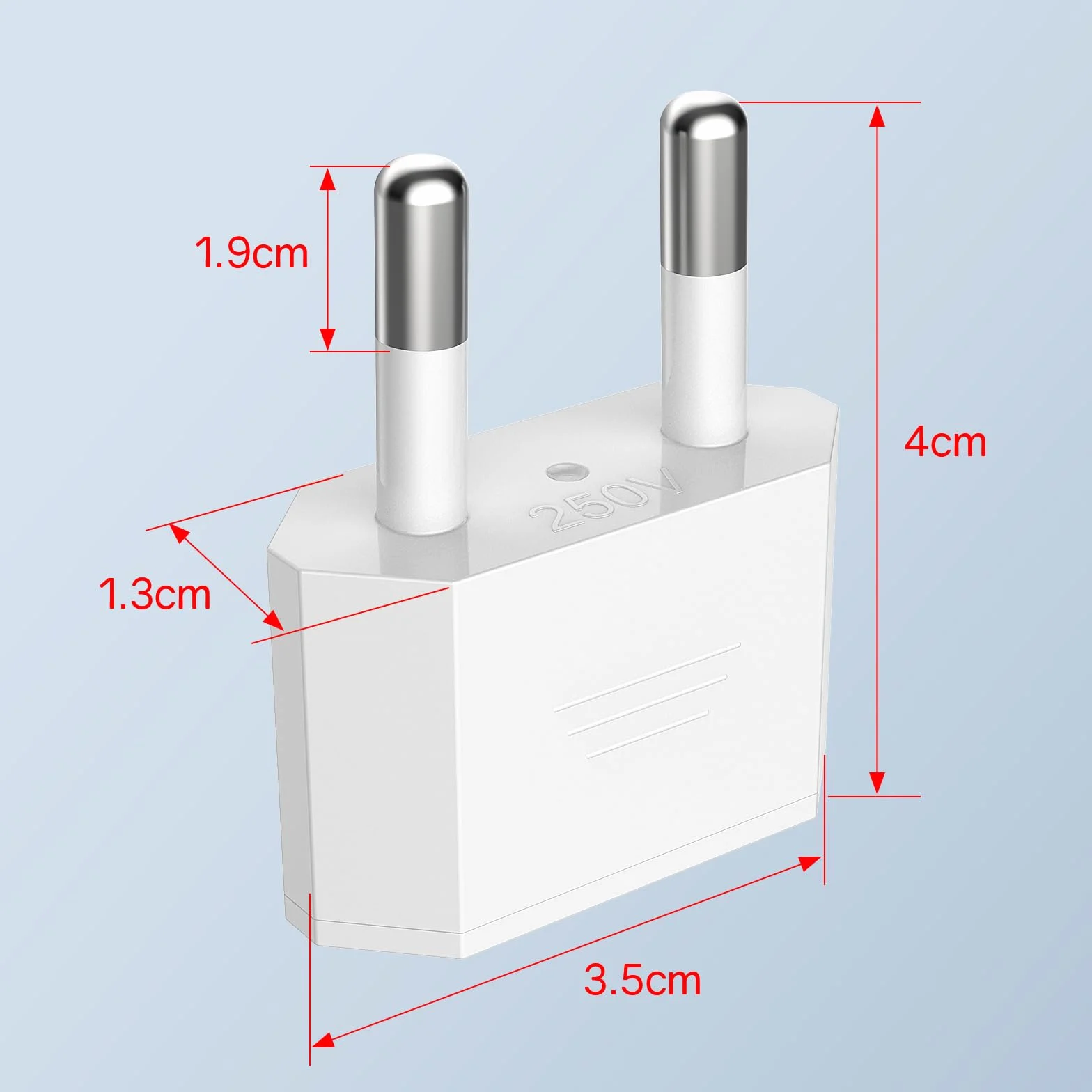 VIEVRE Adapter US na UE, 2 piny, USA, wtyczka niemiecka, Ameryka, Meksyk, Kanada, Egipt, Hiszpania, adapter do UE, USA (biały)