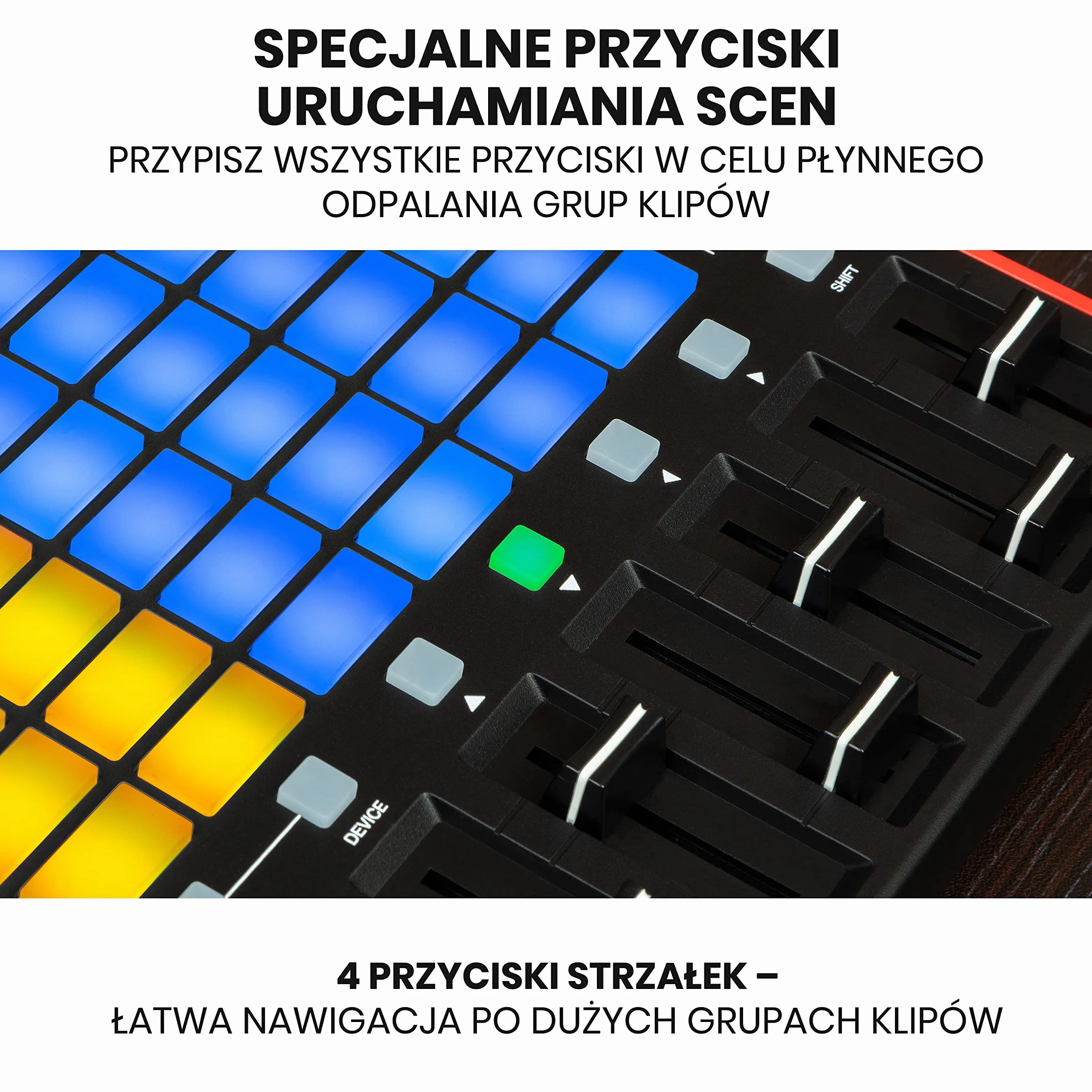 Akai Professional APC Mini MK2 - Kontroler USB MIDI z 64 Padami RGB do Odpalania Klipów w Ableton Live Lite z Trybem Drum/Note Mode i Mikserem MIDI