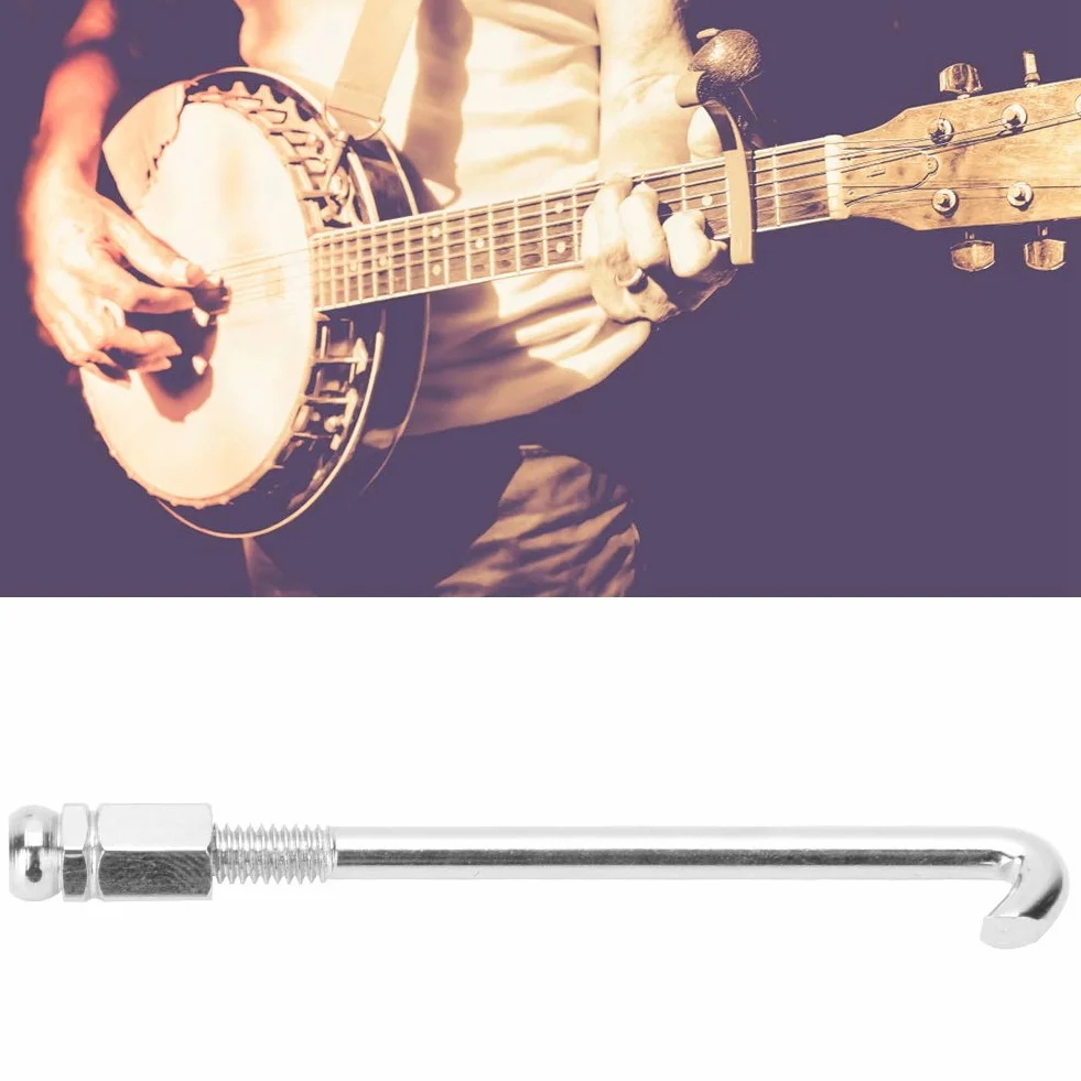 Bnineteenteam 24 szt. banjo okrągły hak Prime posiłek srebrny trwały profesjonalny banjo okrągły haczyk banjo części do banjo instrument muzyczny srebrny