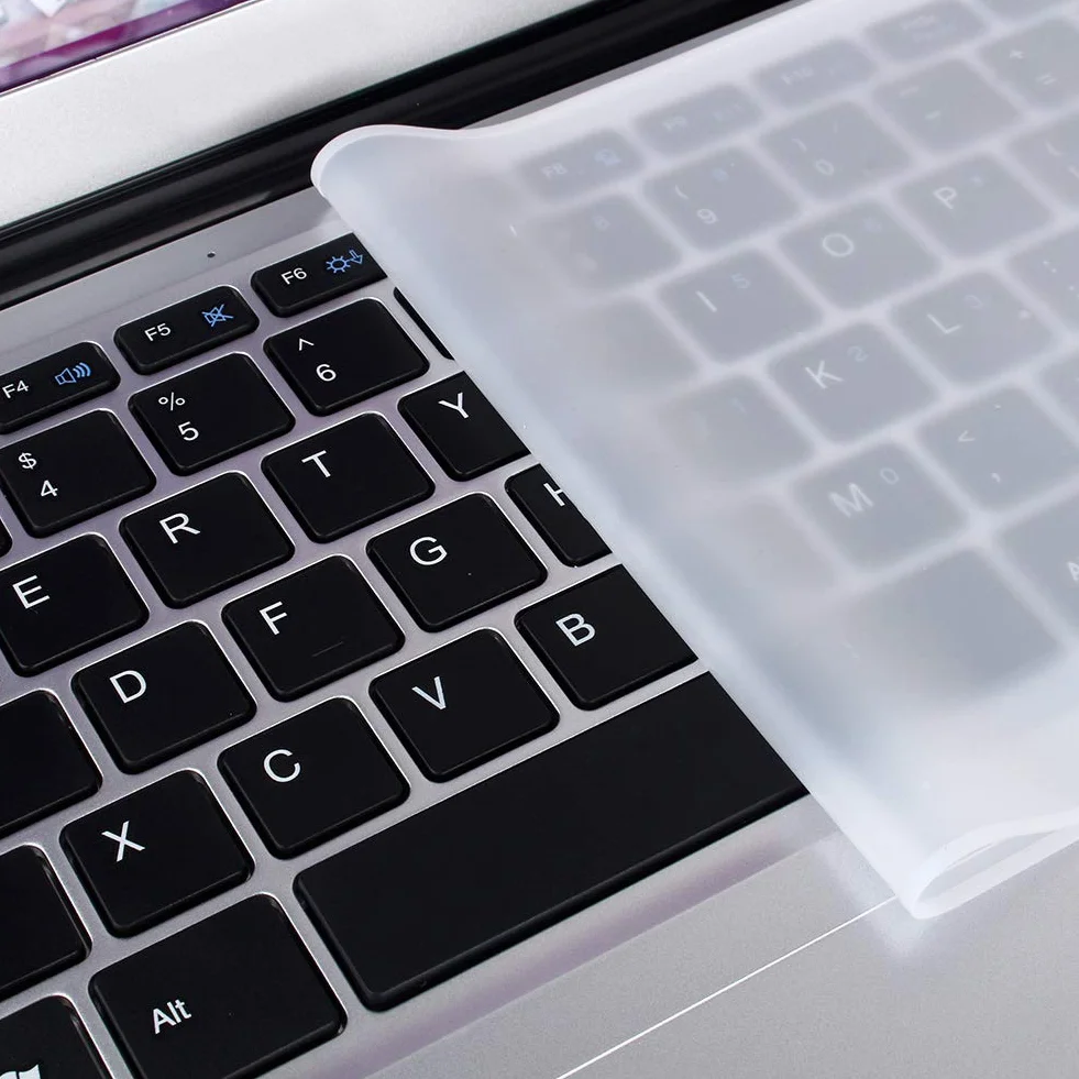 Uniwersalna Silikonowa Osłona Klawiatury na Laptopa 15-17 Cali, Ultra Cienka Przezroczysta Silikonowa Osłona Klawiatury Osłona Skóry, Wodoodporna, Pyłoszczelna, Nadająca się do
