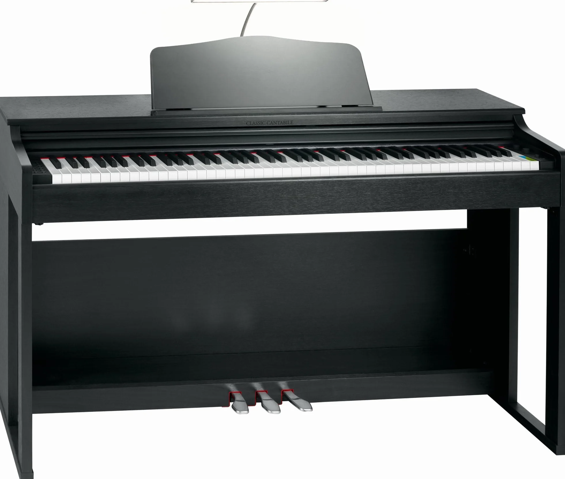Classic Cantabile lampa fortepianowa LED 36 diod 38 cm USB czarna