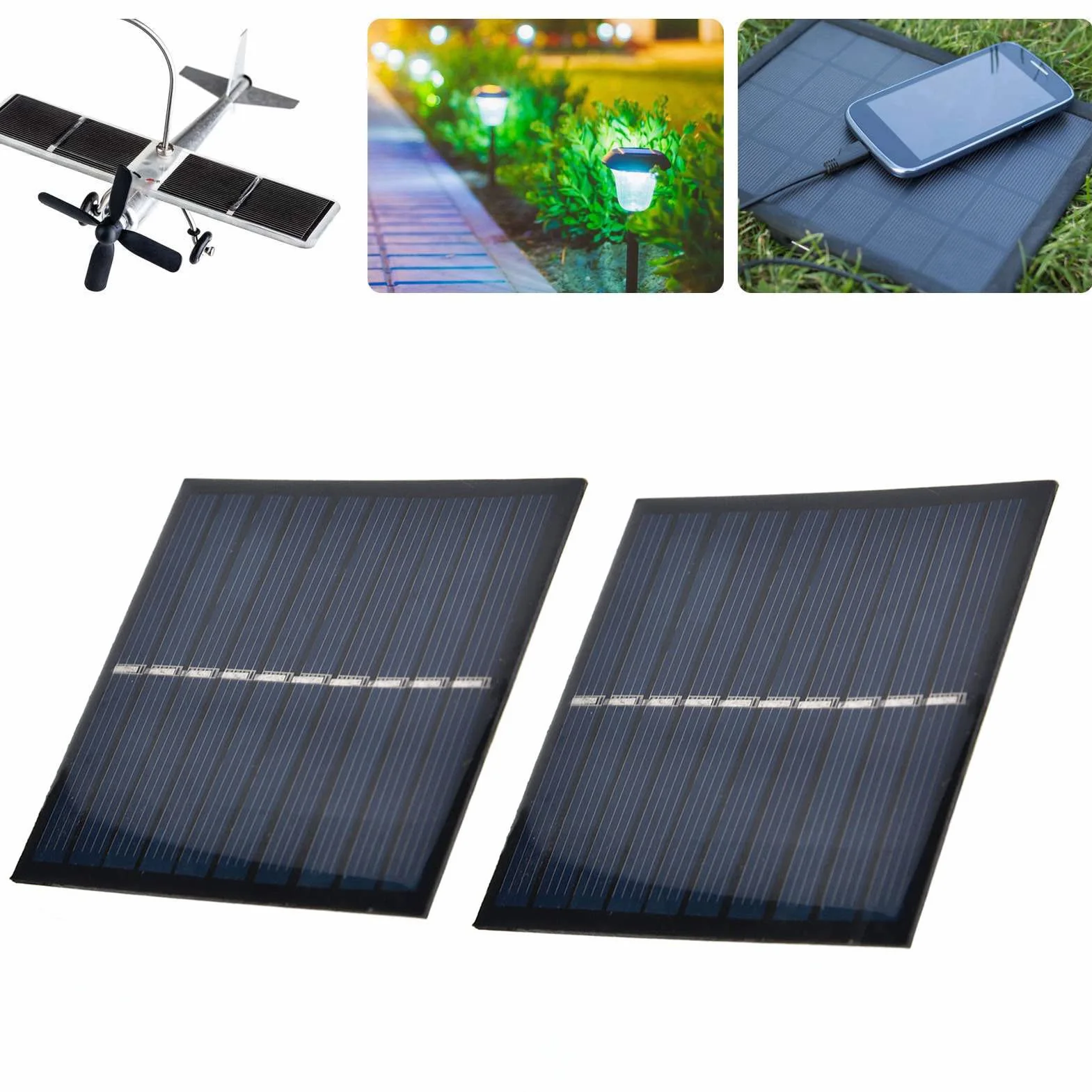 Mini Panel Słoneczny 0.7W 5V 140mA, Epoksydowy, 70x70mm, Przenośny, do Urządzeń Małej Mocy