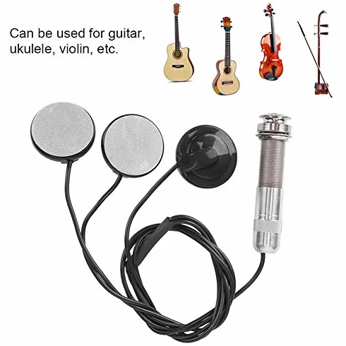 Pickup Przetwornik Piezoelektryczny Samoprzylepny Mono Piezo Pickup z 3 Czujnikami do Gitary Akustycznej Ukulele String Instruments Universal