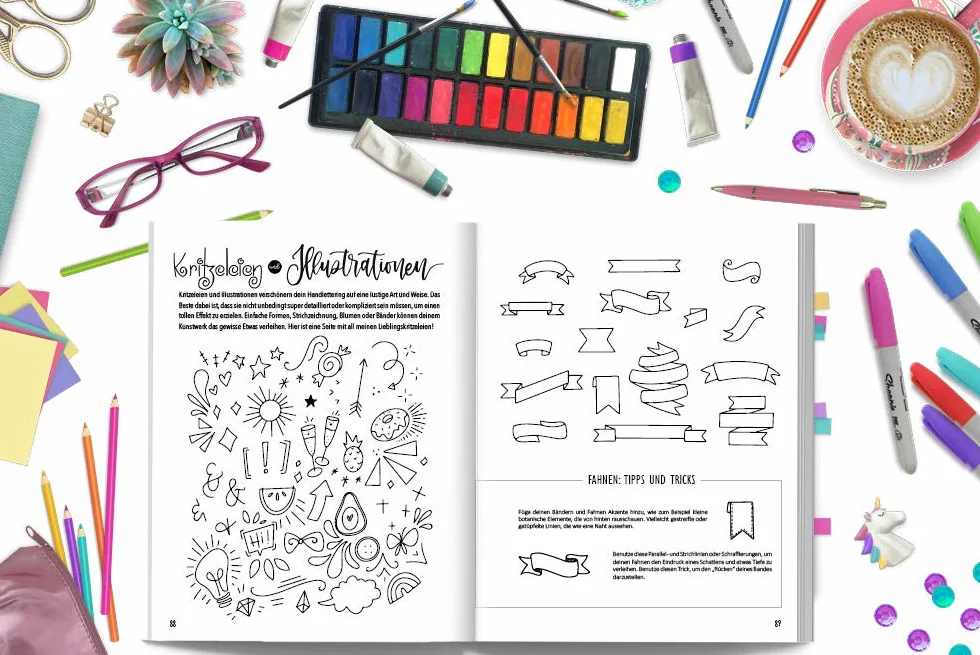 Anfängerhandbuch für moderne Kalligrafie und Hand Lettering für Kinder