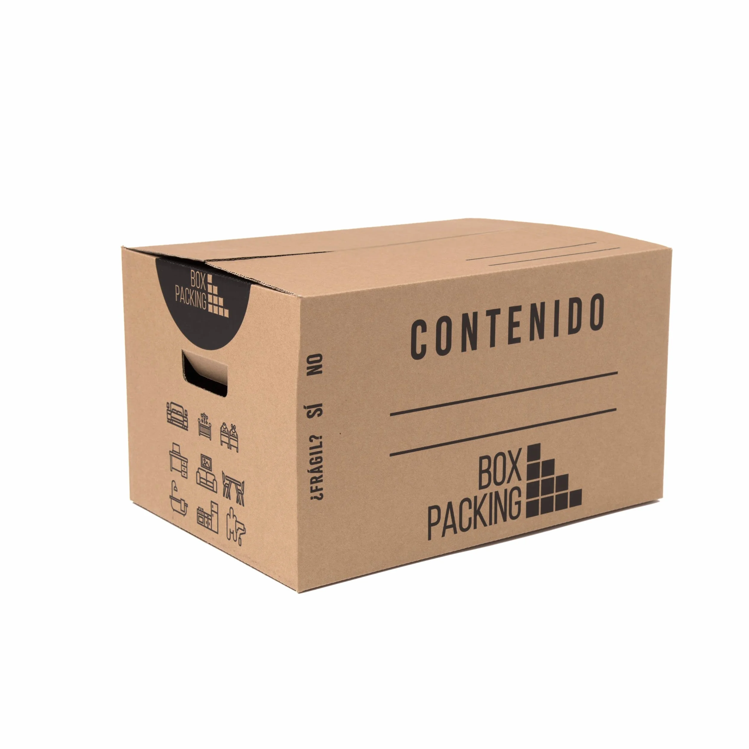 BOXPACKING | Karton Pudła do przeprowadzki |10 Sztuk | 500x300x300 mm | Wzmocniona Tektura Falista Dwukanałowa | Kartony do przeprowadzkowy, Opakowanie i Przechowywanie | Wzmocnione Uchwyty