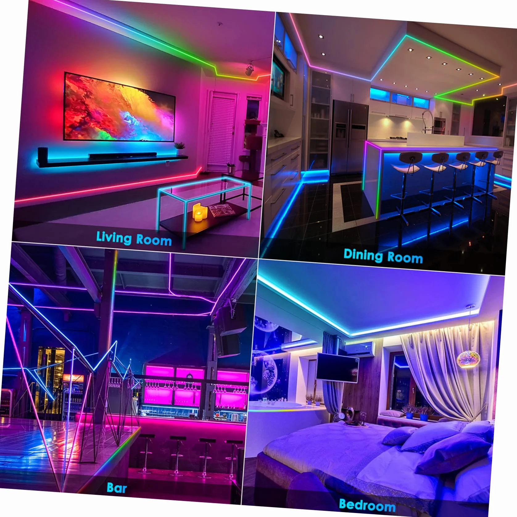 WOONEKY Kontroler Led Rgb Usb z Funkcją Muzyki Pinowy Zdalny Sterownik Taśmy Led Inteligentny Kontroler Do Dekoracji Wnętrz Sypialni Salonie Biurze i Szkole