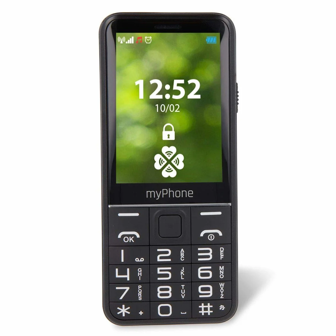 myPhone Halo Q+ 4family telefon dla seniora ze stacją ładującą, duży wyświetlacz 2,8 cala, mocna bateria 1400 mAh, aparat 2Mpx, duże klawisze, fotokontakty, 3G, przycisk SOS, latarka, dual SIM