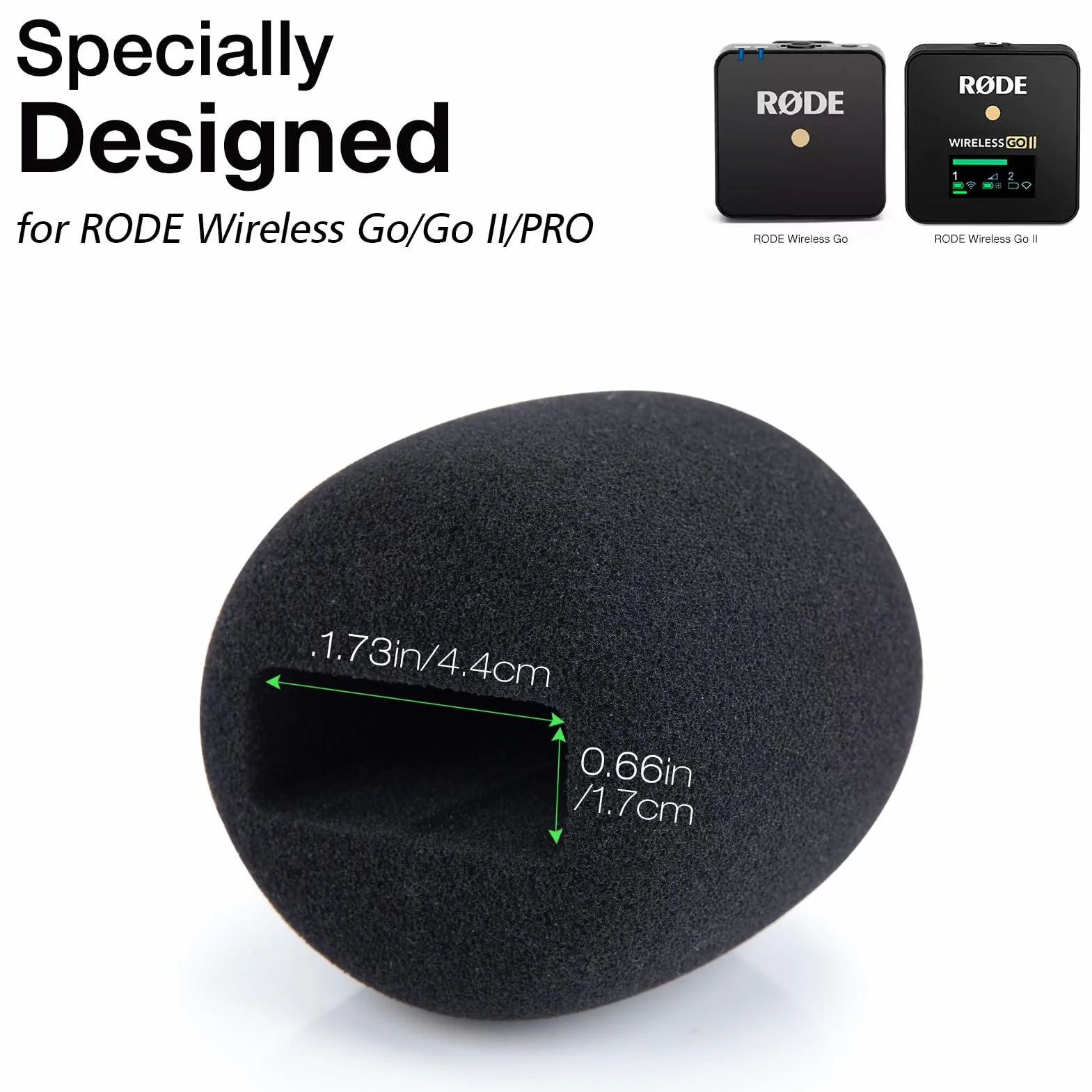SUNMON Kompatybilny z Rode Wireless Go 2 - pamięć podręczna mikrofonu bezprzewodowego, poprawia jakość dźwięku, filtr pop do bezprzewodowego Go, bezprzewodowego GO 2, bezprzewodowego