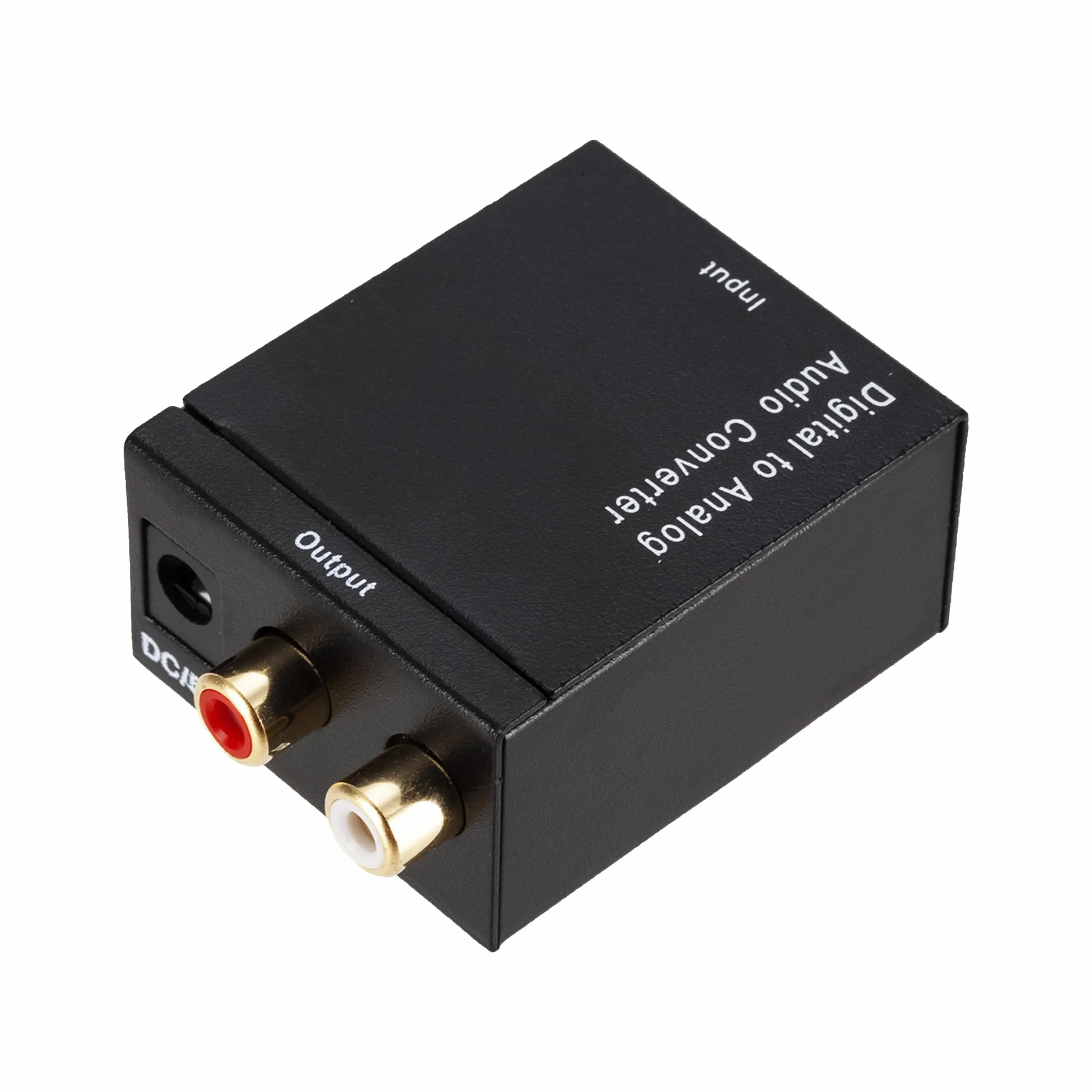 Retoo Konwerter cyfrowo-analogowy Adapter koncentryczny Konwerter DA Optyczny na Jack 3,5 mm RCA RCA Audio Stereo Converter Adapter Toslink SPDIF Koncentryczny z zasilaczem 5 V Czarny