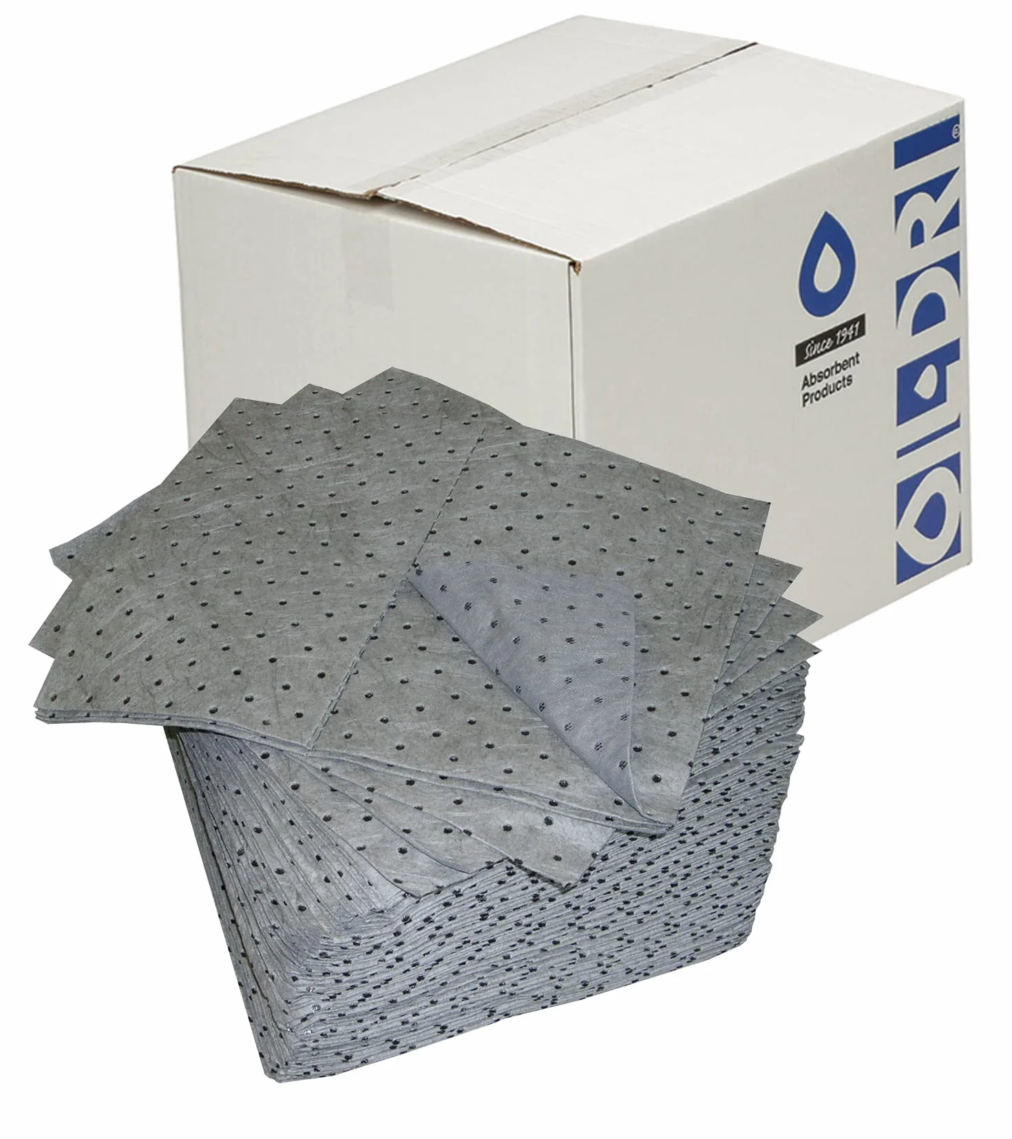Oil-Dri L90902 15" W x 19" L Universal Heavy Weight Bonded Perforated Pads (100 Mats/Box)