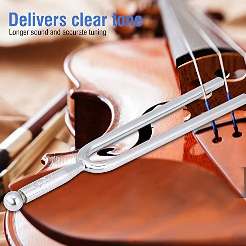 RiToEasysports kamerton, standardowa stal nierdzewna A 440Hz skrzypce tuner gitarowy Instrument Tone Tool z futerałem do przenoszenia