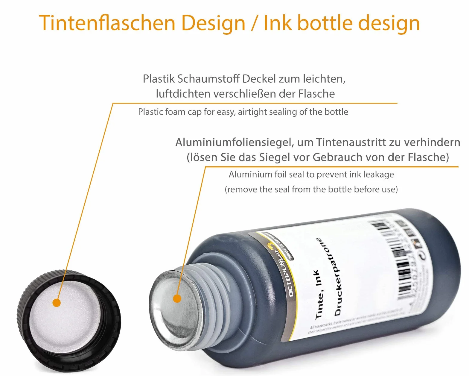 5x 100 ml atrament Pure Ink kompatybilny z wkładami atramentowymi Canon PGI-580, CLI-581 do Canon Pixma TR 7520, TR 7550, TR 8520, TR 8550, TS 6120, TS 6127, TS 6150, TS 6151