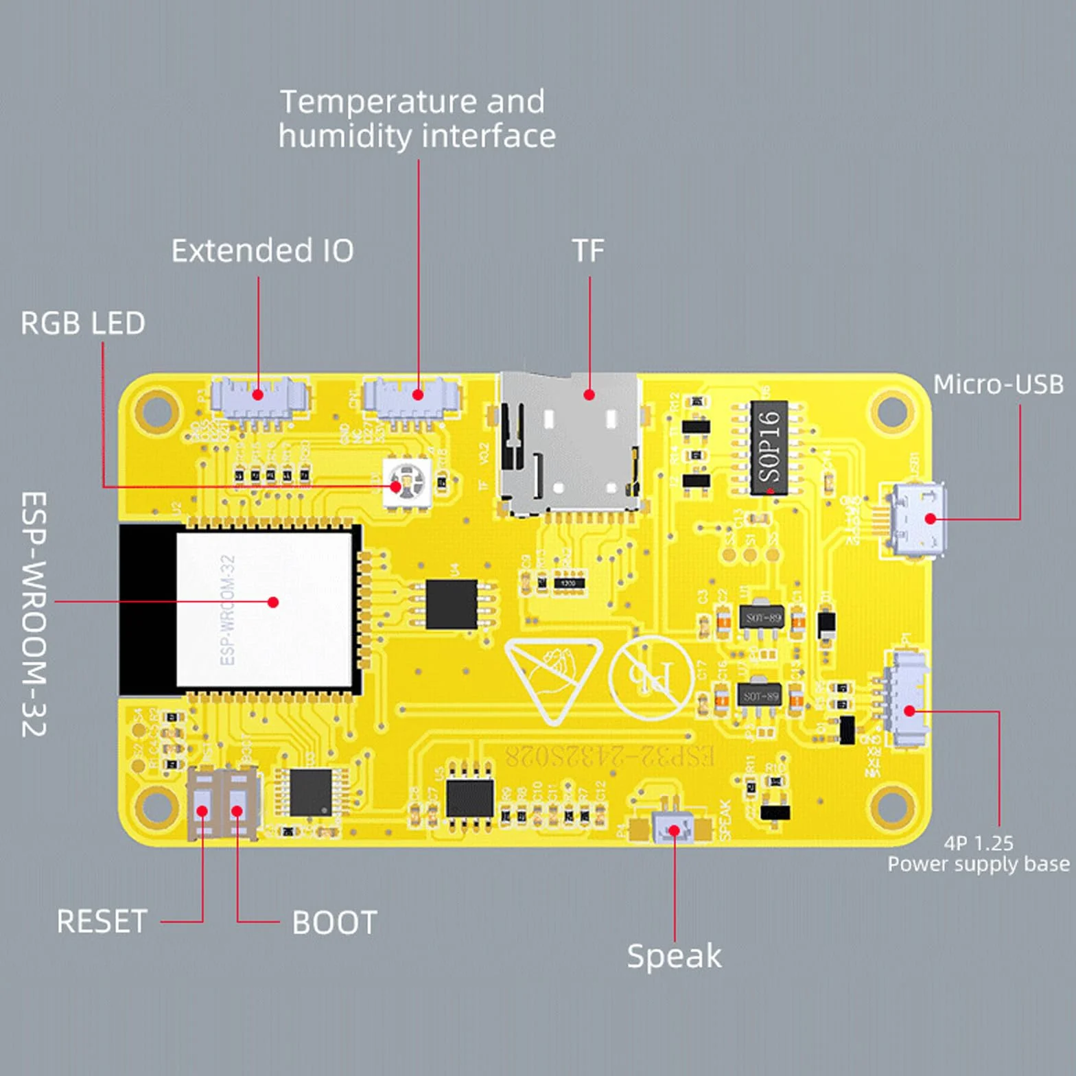 Vegena ESP32 wyświetlacz 2,8 cala, ekran dotykowy TFT kompatybilny z WiFi 240 x 320 WiFi + moduł Bluetooth, panel rozwojowy, moduł TFT z Arduino/LVGL