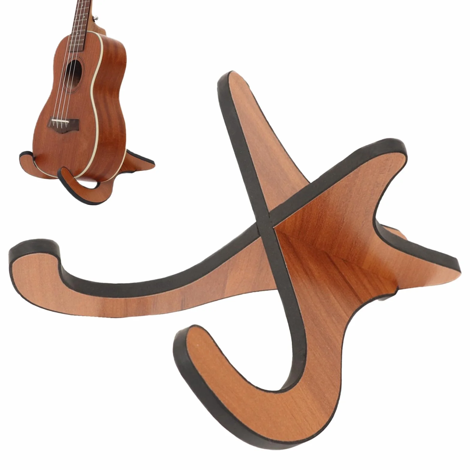 ACONDE Stojak na gitarę, drewniany stojak na ukulele, stojak na ukulele, do mandoliny, skrzypiec i mniejszych urządzeń (nie nadaje się do gitary)