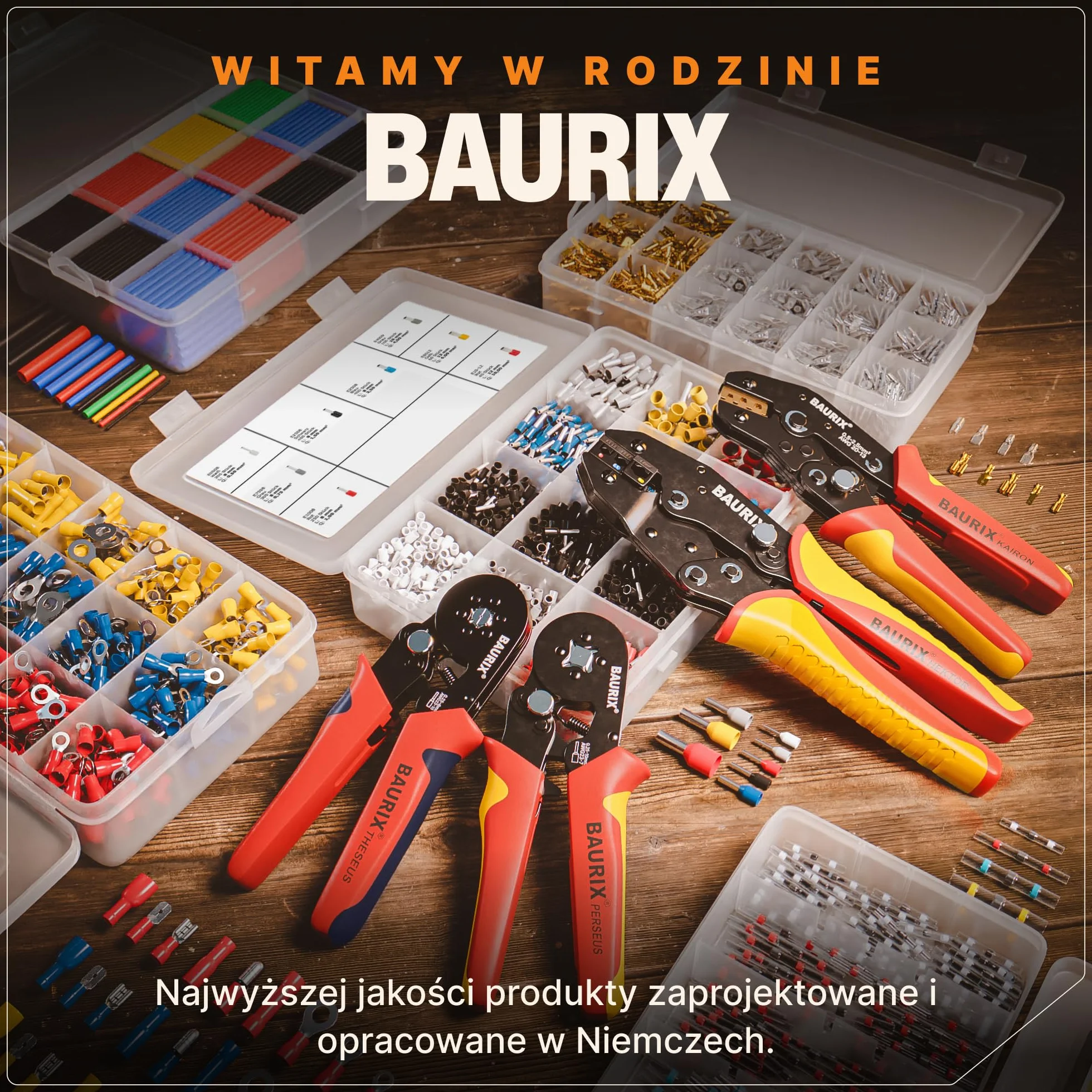 BAURIX® Zestaw rur termokurczliwych 850 sztuk - Kolorowy asortyment rur termokurczliwych- Stosunek skurczu 2:1 - Rury termokurczliwe - Rury izolacyjne do kabli - Zestaw rur termokurczliwych