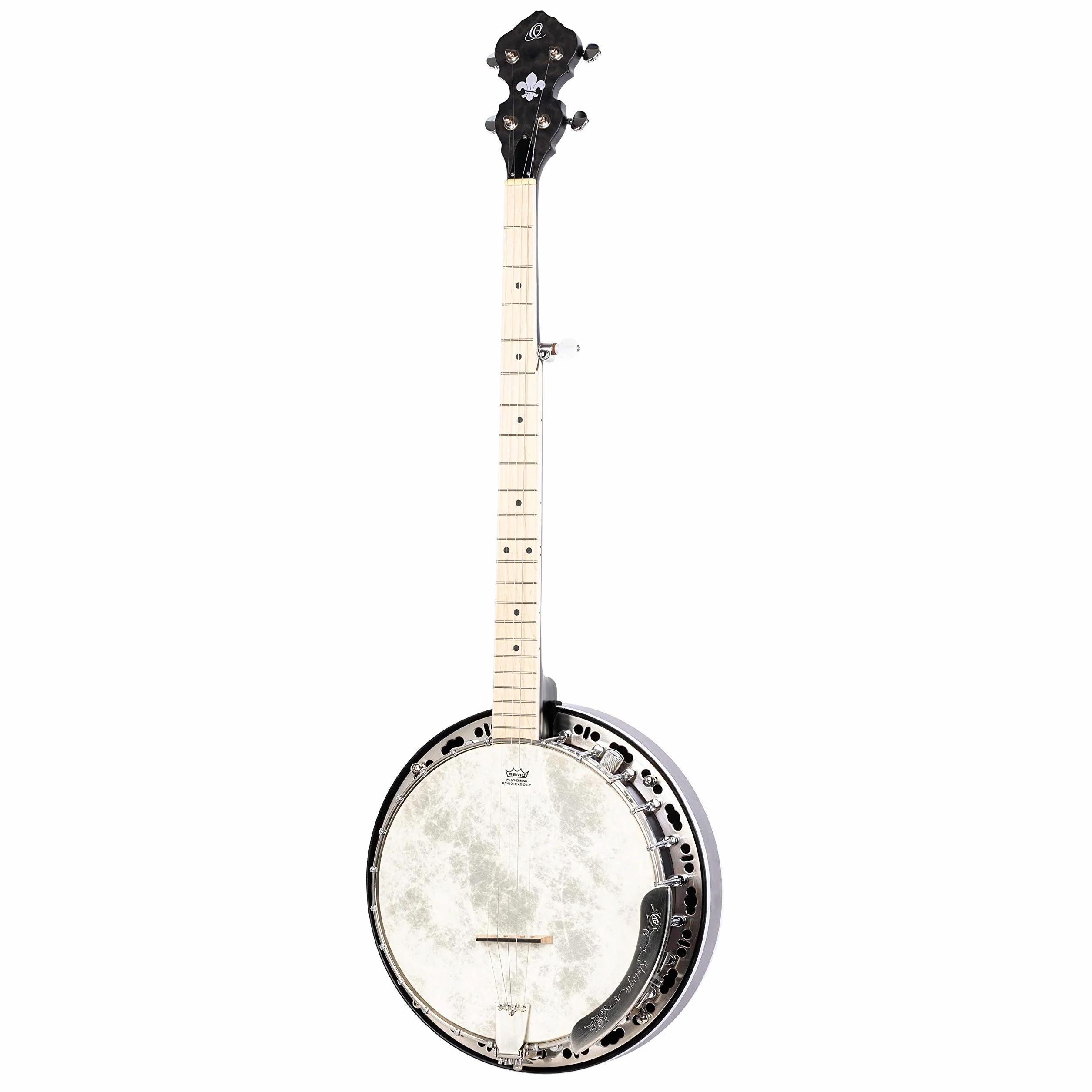 ORTEGA Raven Series Banjo 5 stringów Lefty - przezroczysty Charcoal + Gigbag (OBJE400TCO-L)