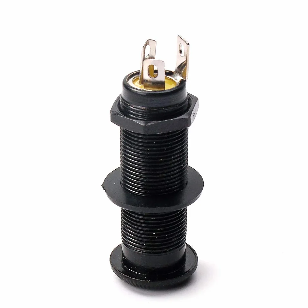 Alnicov Stereo miedziana gitara basowa 1/4" cylindryczna wtyczka wyjściowa z 4-pinowym gniazdem stereo lub mono czarny nikiel