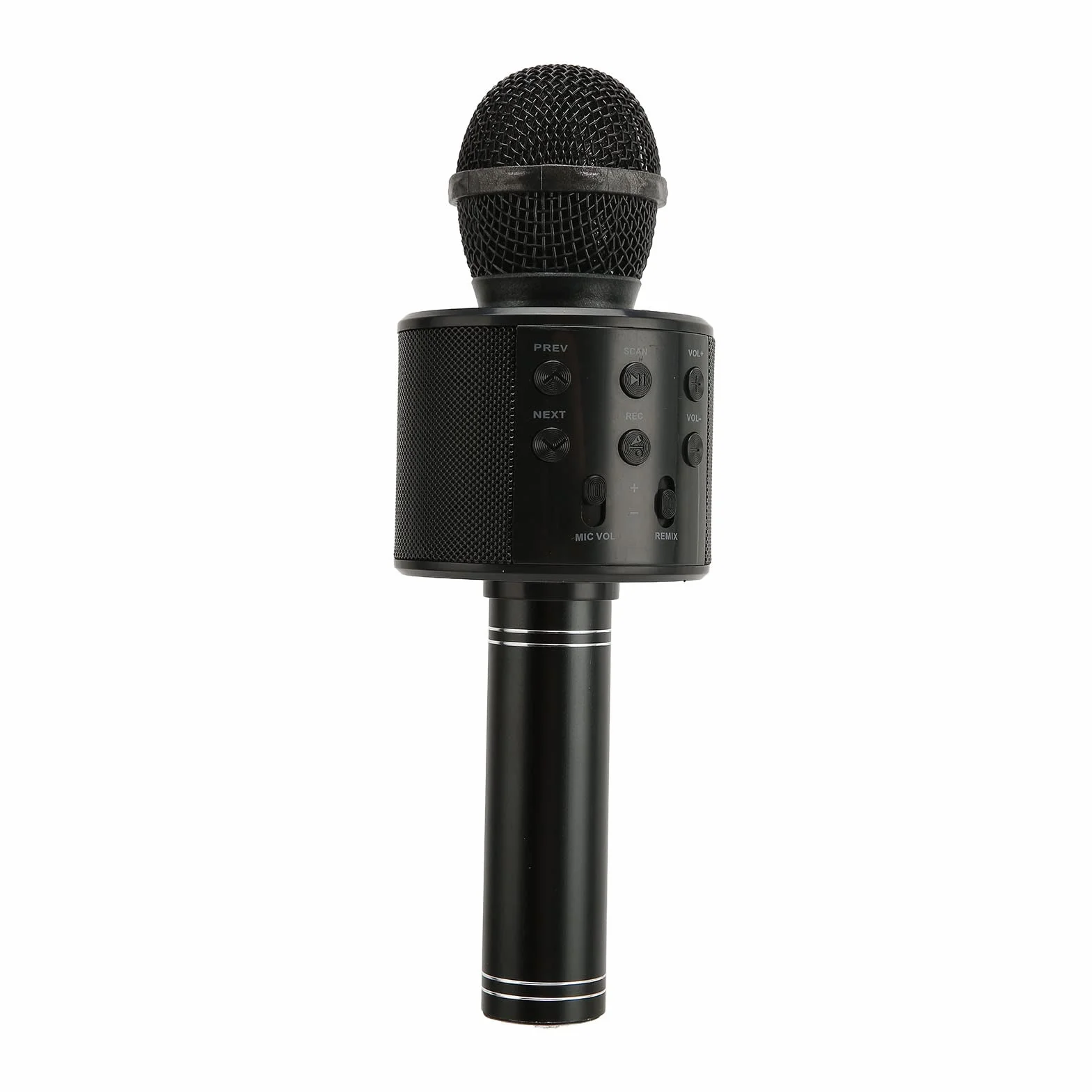Bezprzewodowy Mikrofon do Karaoke Bluetooth, Przenośny Ręczny Głośnik z Mikrofonem 4 w 1, Stereofoniczna Maszyna do Karaoke dla Dzieci i Dorosłych, Prezenty Urodzinowe i świąteczne (Czarny)