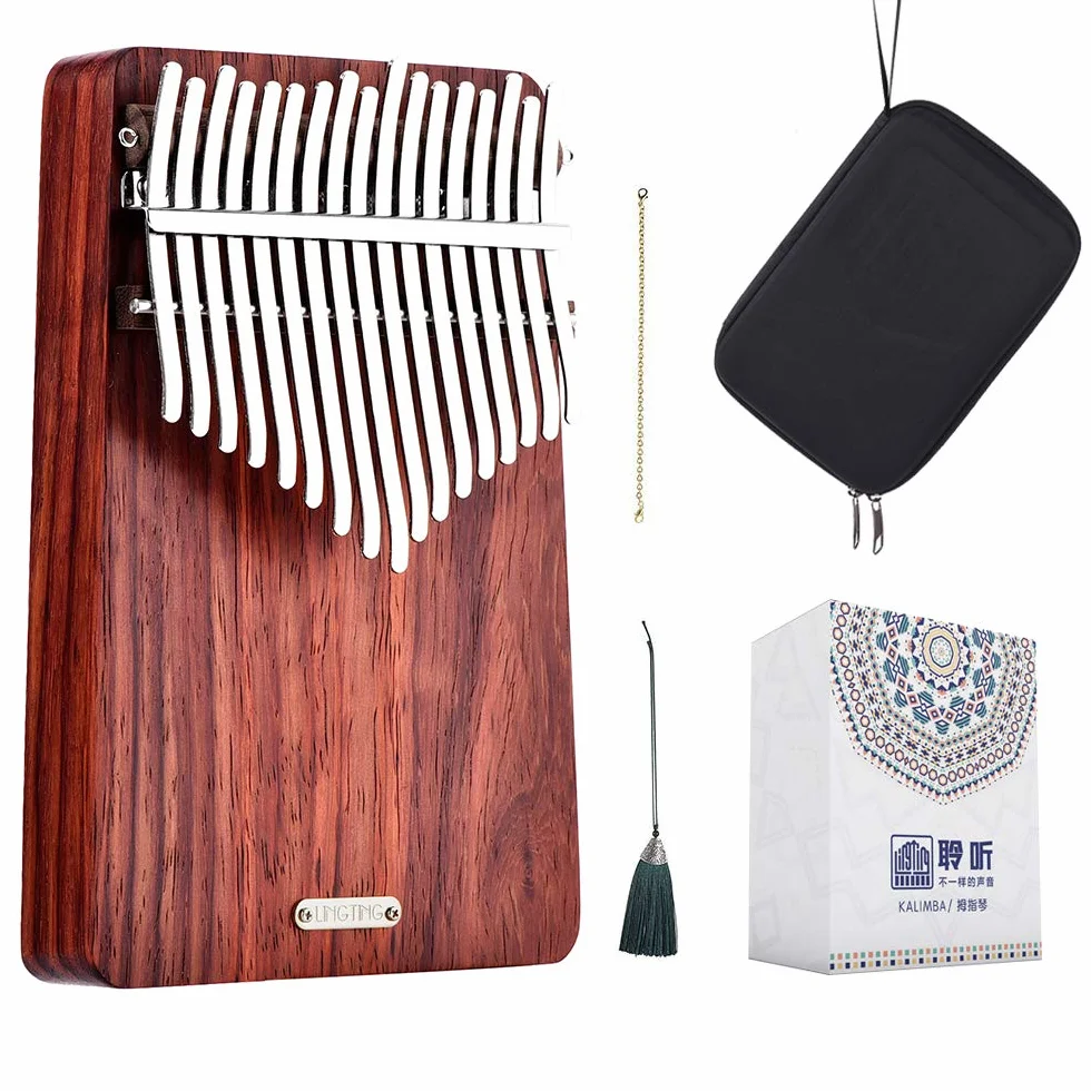 LingTing LT-K17A 17 klawiszy Kalimba Mbira Thumb Piano （zaklinacz wiatru） Prezent dla dzieci Dorośli Początkujący Profesjonaliści