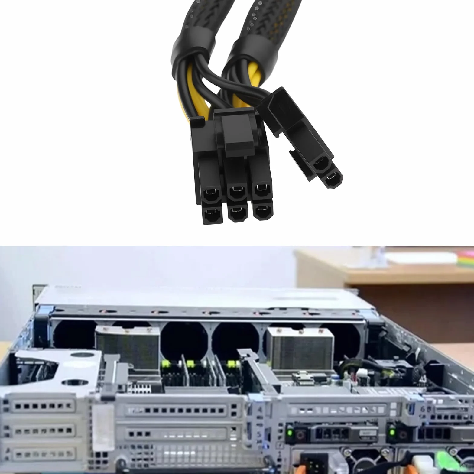 Kabel zasilający GPU 8-pinowy na podwójny 8-pinowy 6+2-pinowy do Dell R720 R720XD R730