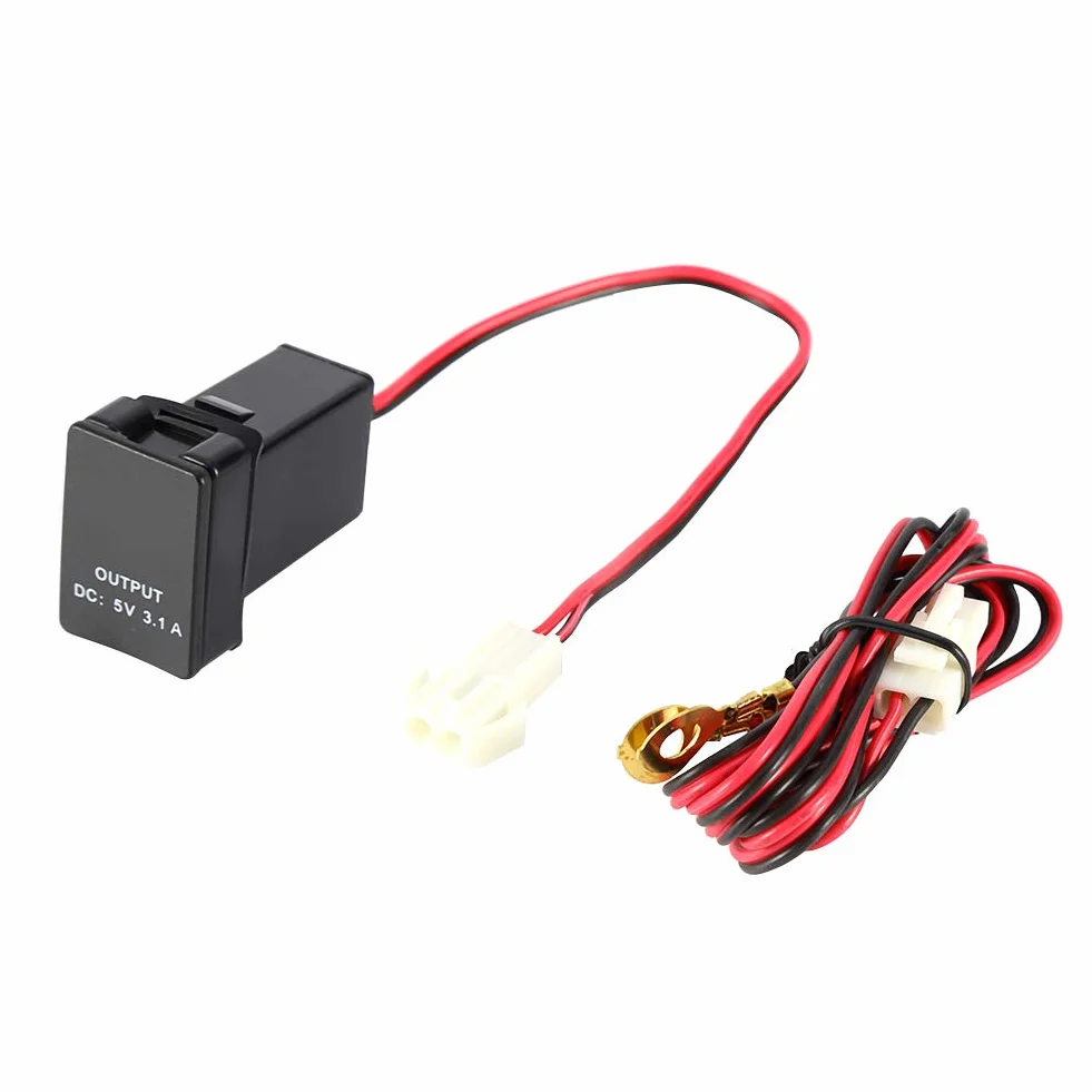 KIMISS Podwójny Adapter ładowarki USB do Samochodów — DC 12–24 V do 5 V 3,1 A — Wodoodporna Konstrukcja | Elektronika/Akcesoria Zasilające/Przetwornice Mocy