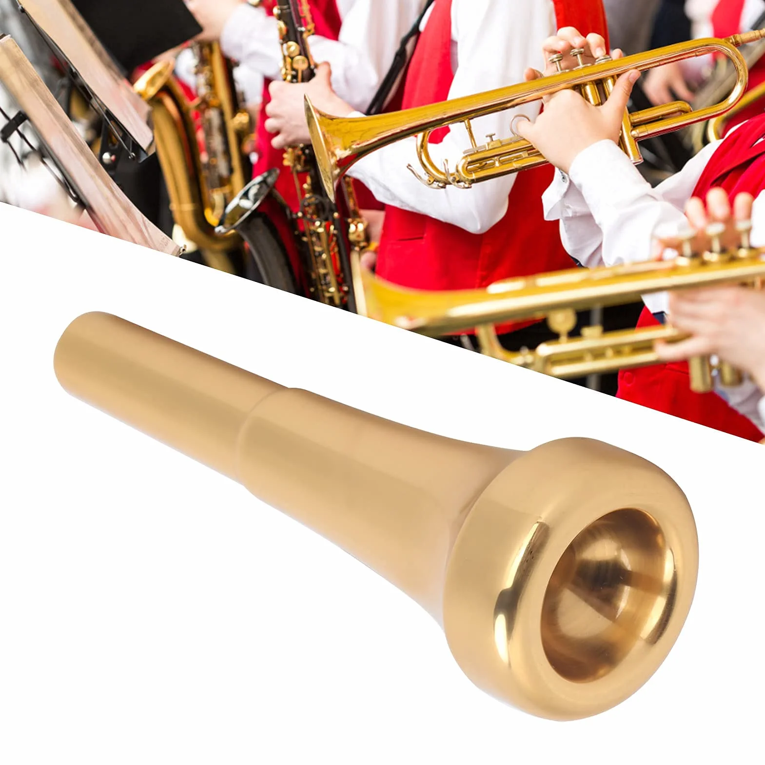 Ustnik do Trąbki Zestaw do Trąbki Mosiądz Jasny Ton Wiatr Instrumenty Muzyczne Części Akcesoria Wykonawcze Performance(5C)