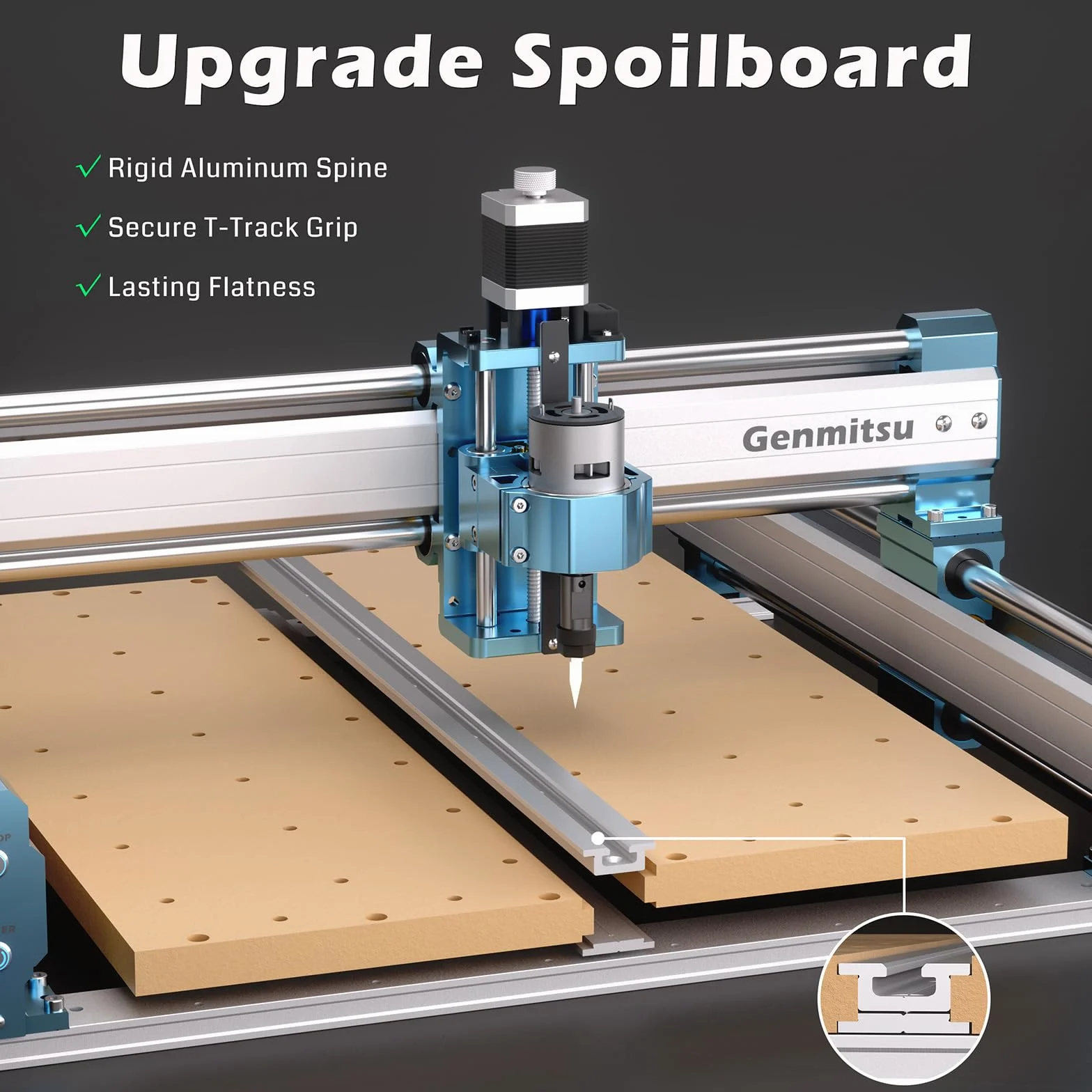 Genmitsu Maszyna CNC 4040-PRO do cięcia drewna akrylowego MDF nylonowego rzeźbienia, sterowanie GRBL, 3-osiowa maszyna do routera CNC, obszar roboczy 400 x 400 x 78 mm