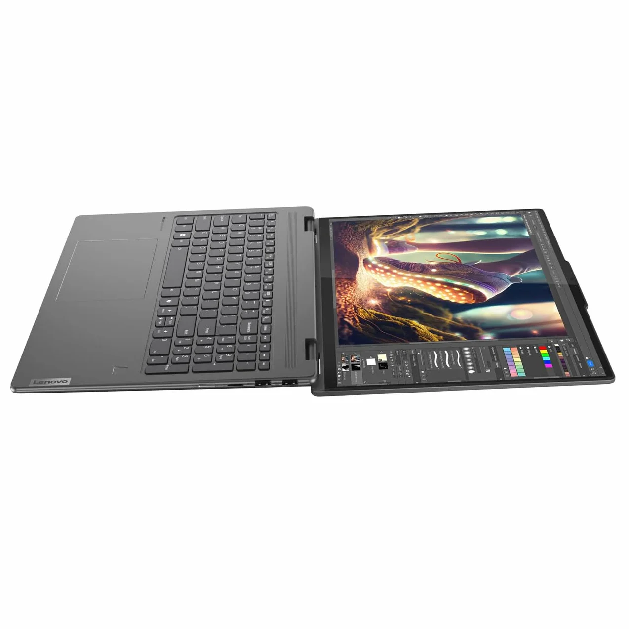 Lenovo Laptop Yoga 7i 2 w 1, ekran dotykowy 2K 40.6 cm, Core Ultra 7 155U, 16 GB DDR5, 1 TB PCIe SSD, Wi-Fi 6E, podświetlany KB, czytnik FP, TB 4, kamera internetowa, klawiatura, wersja amerykańska KB