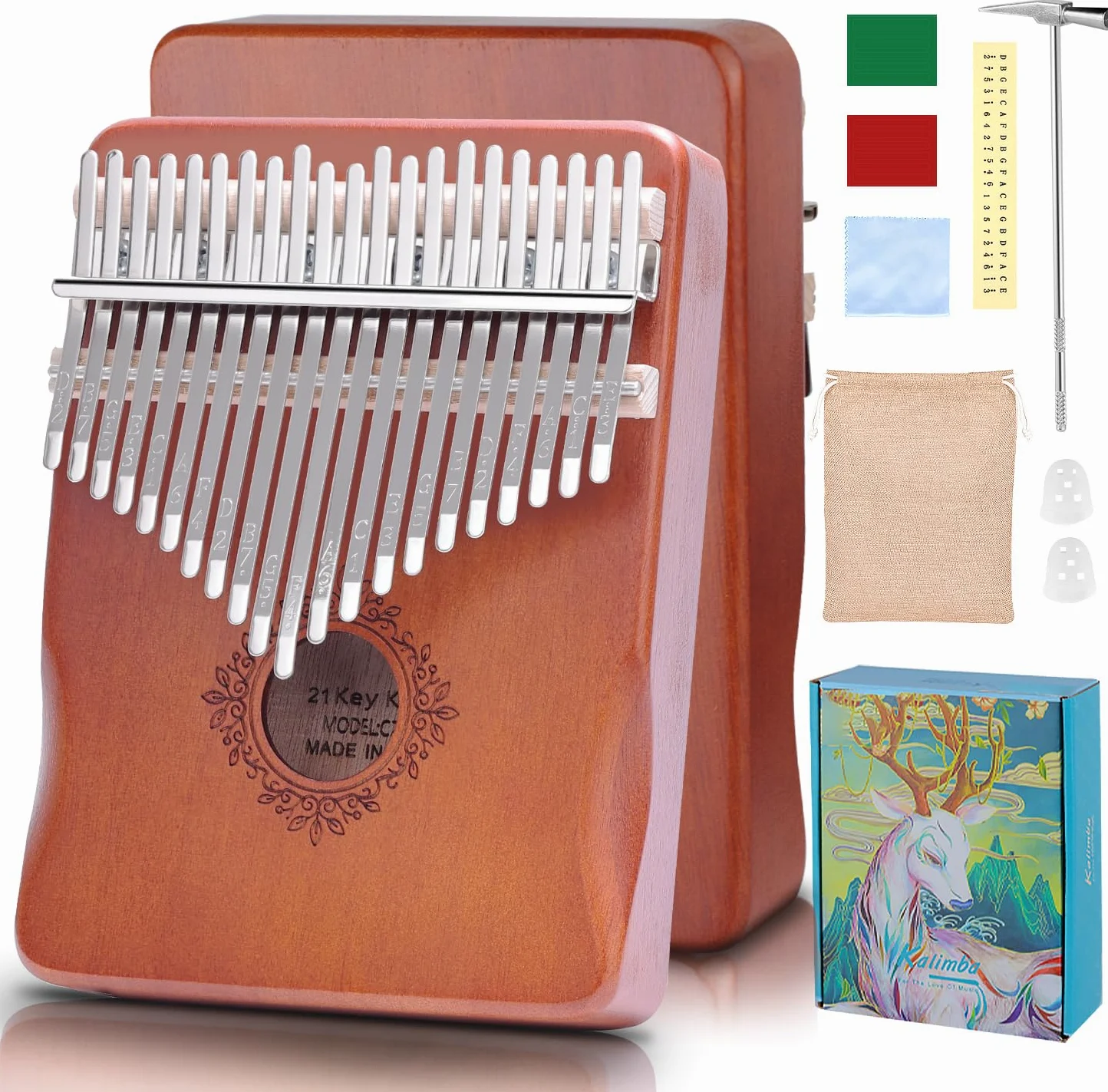 Kalimba 21 Klawiszy Fortepian Kciuk
