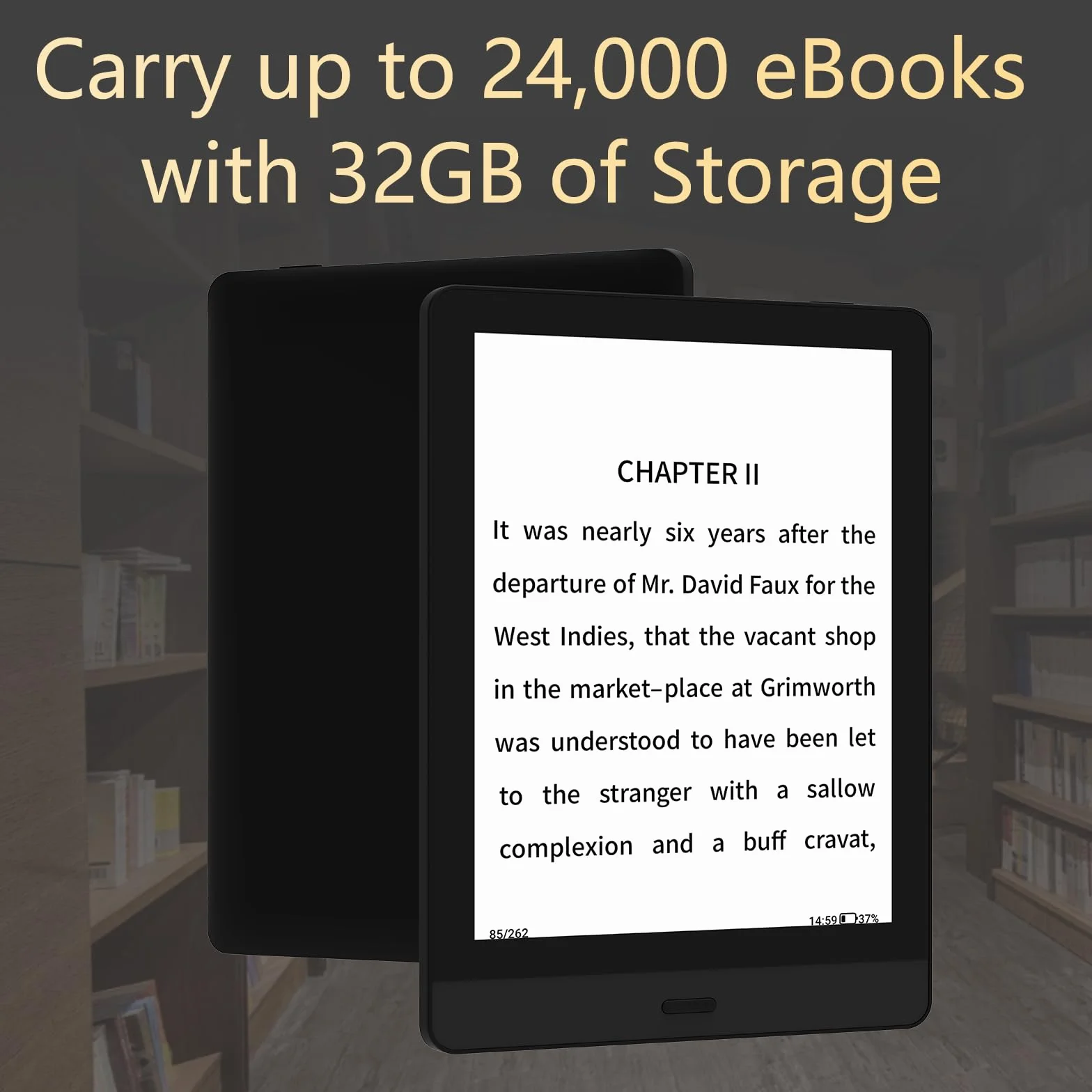 Bigme Czytnik e-booków, wyświetlacz E-Ink 15,24 cm, 10+ narzędzi do czytania, Quad-Core 1,8 GHz, Wi-Fi, Bluetooth, rozszerzenie pamięci 1 TB, czarny