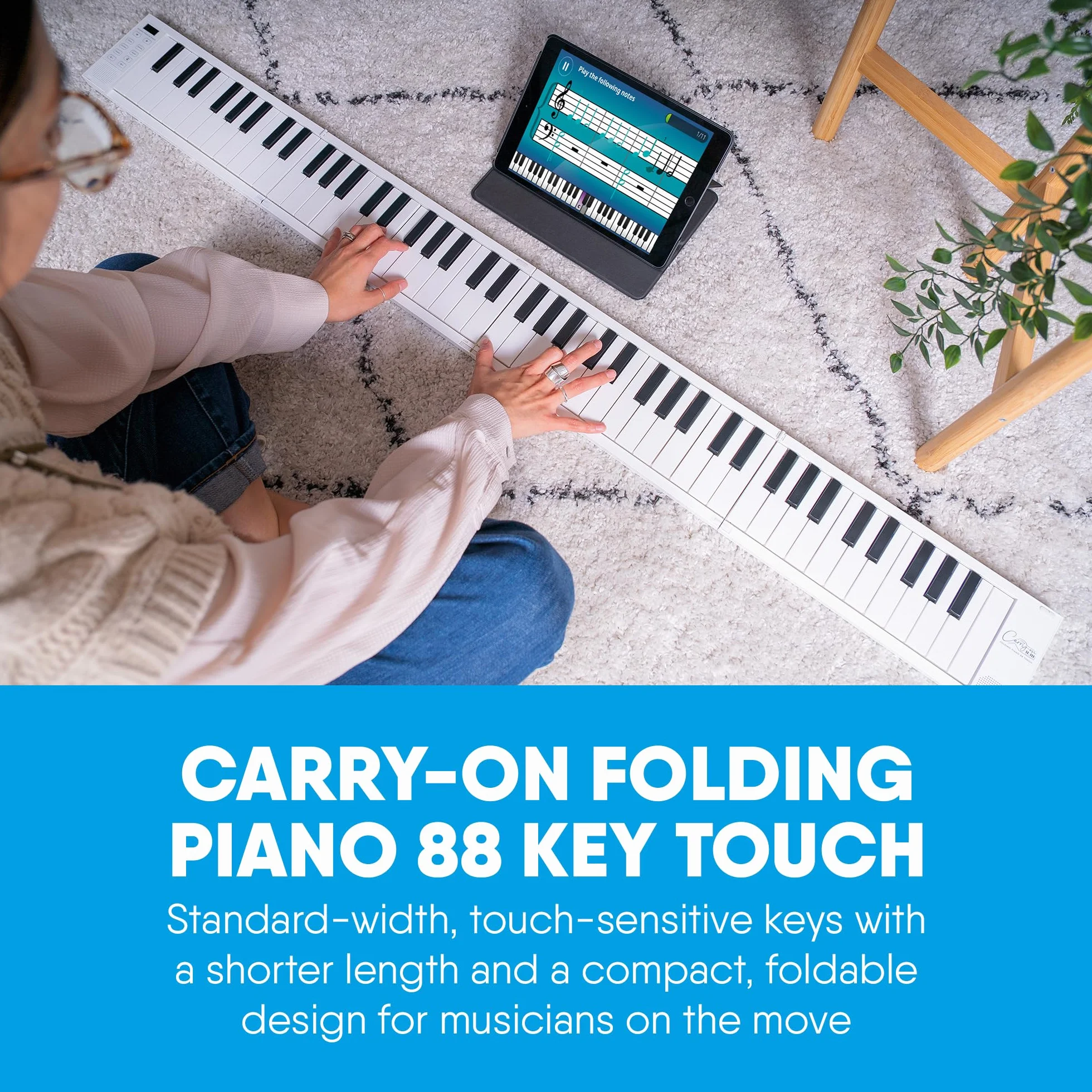 Blackstar Carry-On Keyboard 88 klawiszy Czarny/Biały