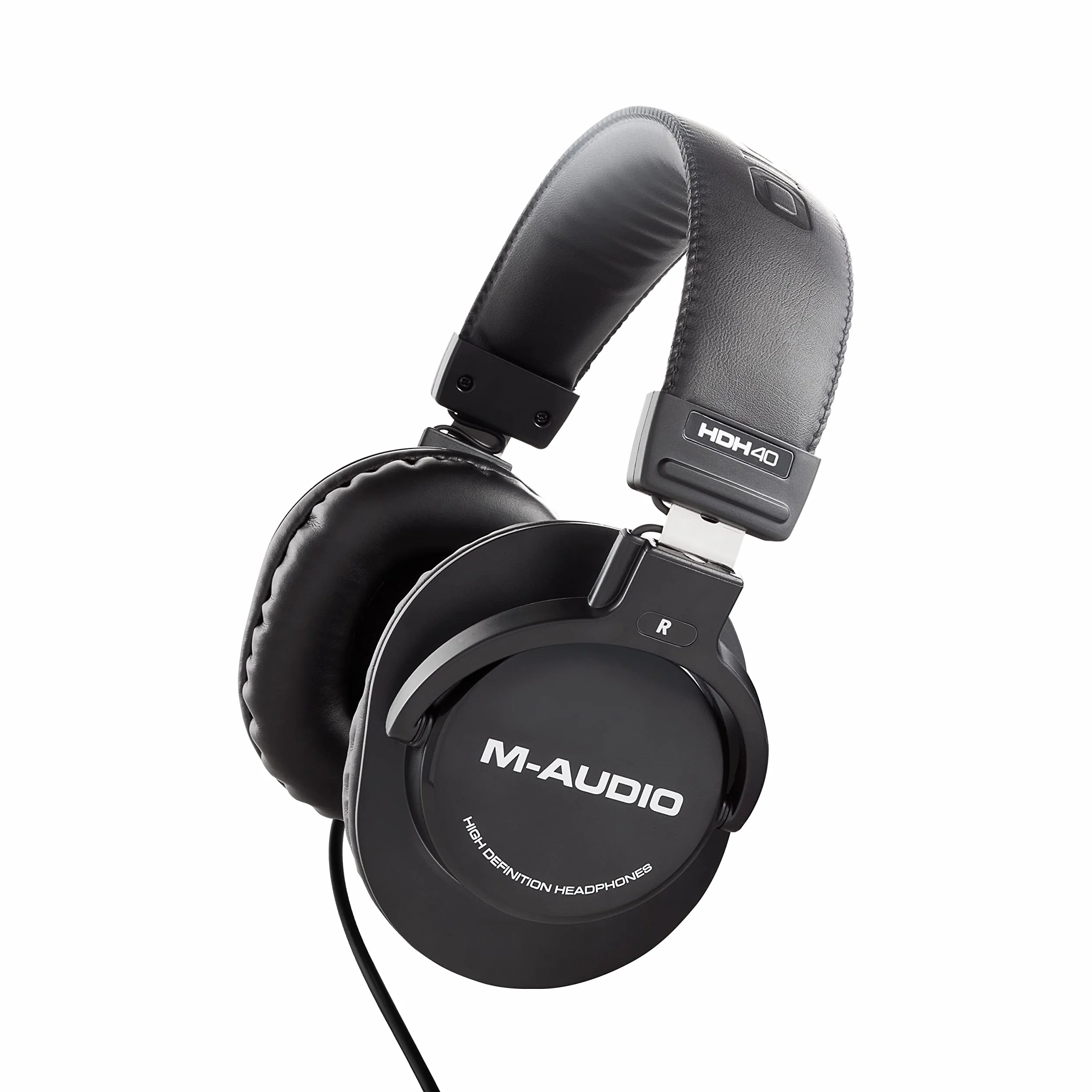 M-AUDIO HDH40 Nauszne zamknięte słuchawki studyjne z elastycznym pałąkiem i kablem 2.7 m do odsłuchu w studio, podcastów i nagrywania
