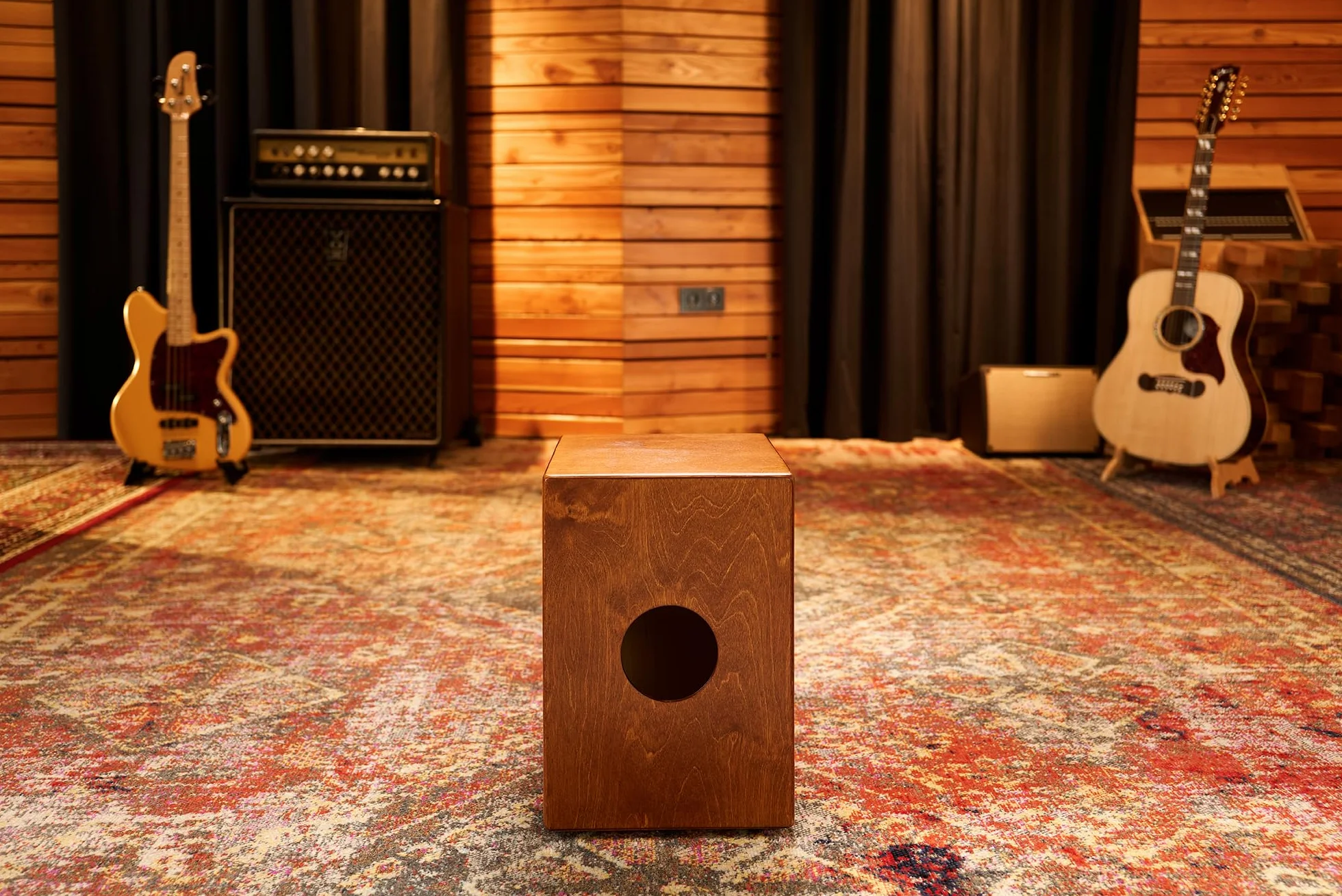Meinl Percussion Jam Cajon Instrument Mały Cajon dla Dzieci i Dorosłych Panel Przedni Brzoza Bałtycka JC50AB-B