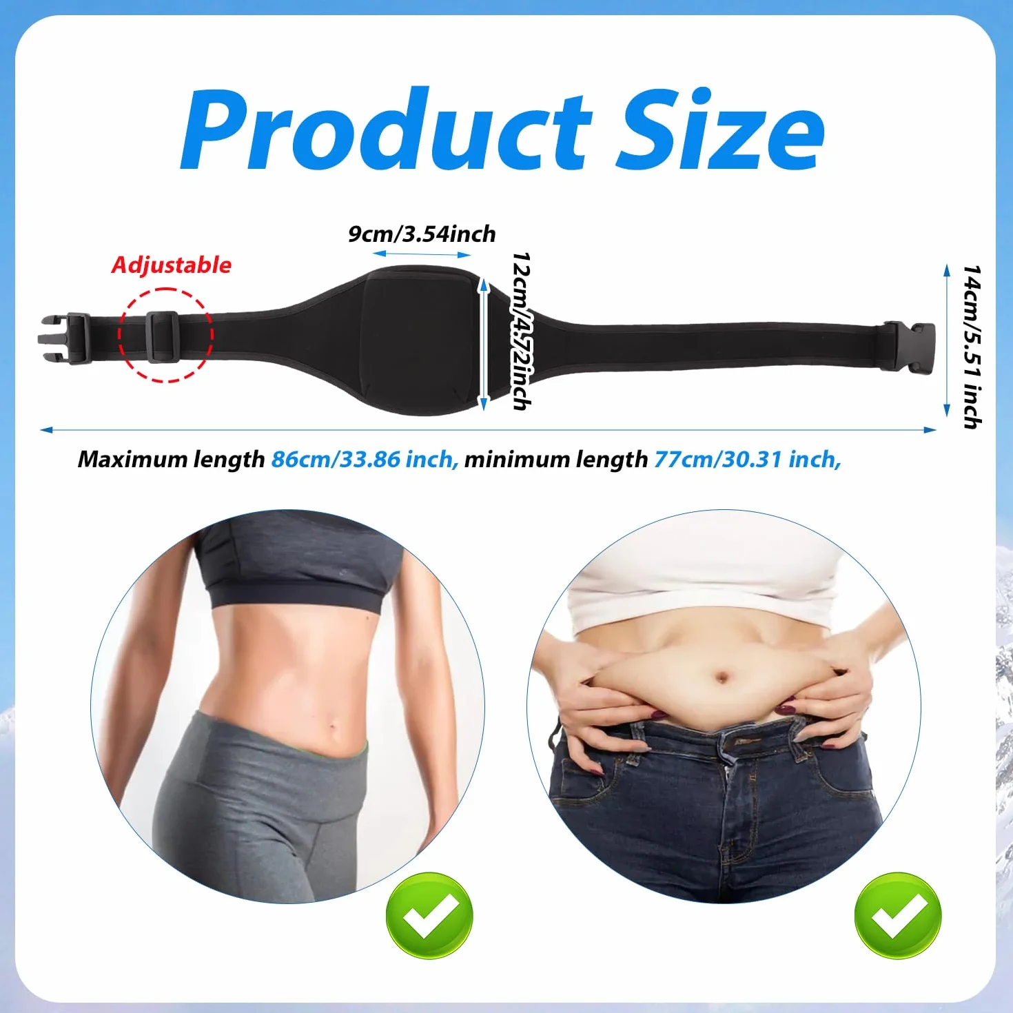 2 szt. Zestaw Paska Mikrofonu, Czarny Pasek Mikrofonu Instruktor Fitness Zestaw Mikrofonu z Regulowana Talia z Neoprenowym Paskiem Pochlaniajacym Pot Pokrowiec na Pasek Mikrofonu do Teatru