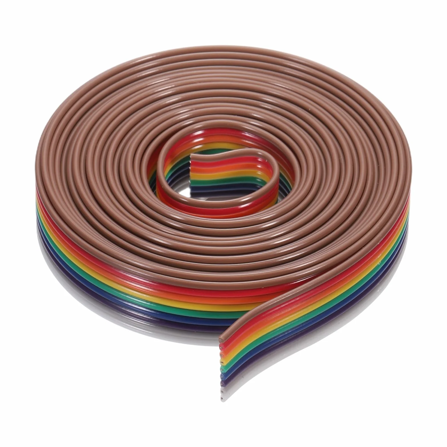 QUARKZMAN 1 szt. 9 pinów płaskich Rainbow Ribbon Cable 6.6 Ft 1,27 mm Pitch Breadboard Jumper Wires do projektów elektronicznych