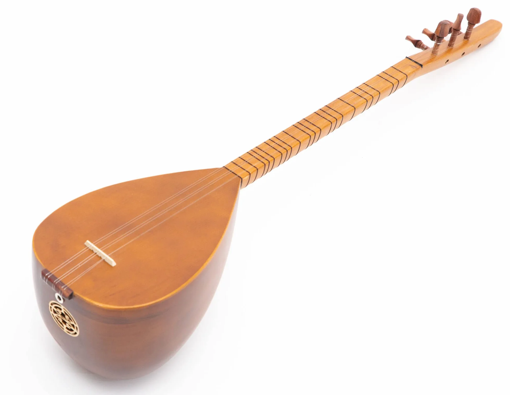 Turecki Cura Saz Ręcznie wykonany instrument z drewna kasztanowego z kołkami z palisandru