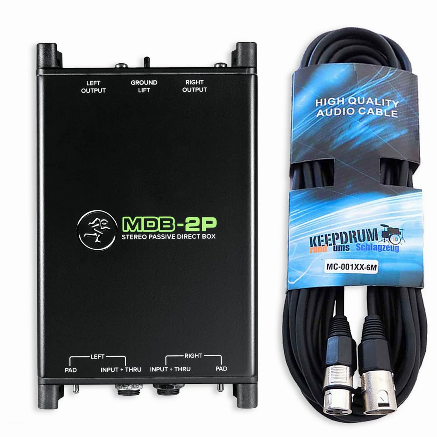 Mackie MDB-2P DI-Box Passive Stereo Direct Box z kablem keepdrum